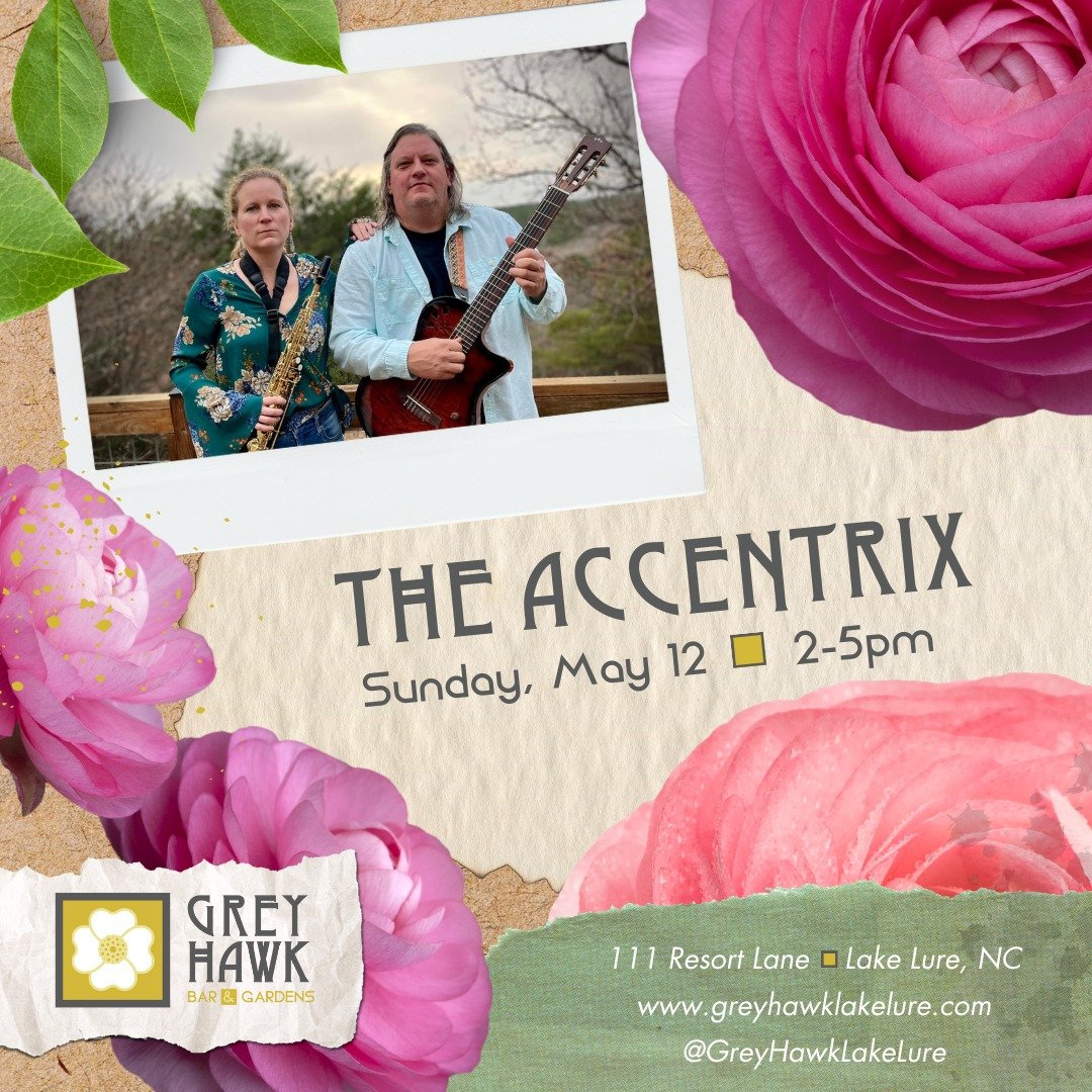 ❤️🌹 Beautiful music is coming your way for Mothers' Day! Join us from 1-9pm today for tunes from The Accentrix (@theaccentrixmusic), an awesome duo that we're excited to welcome back to the Grey Hawk stage. They play from 2-5! See you soon. ❤️🌹
#La