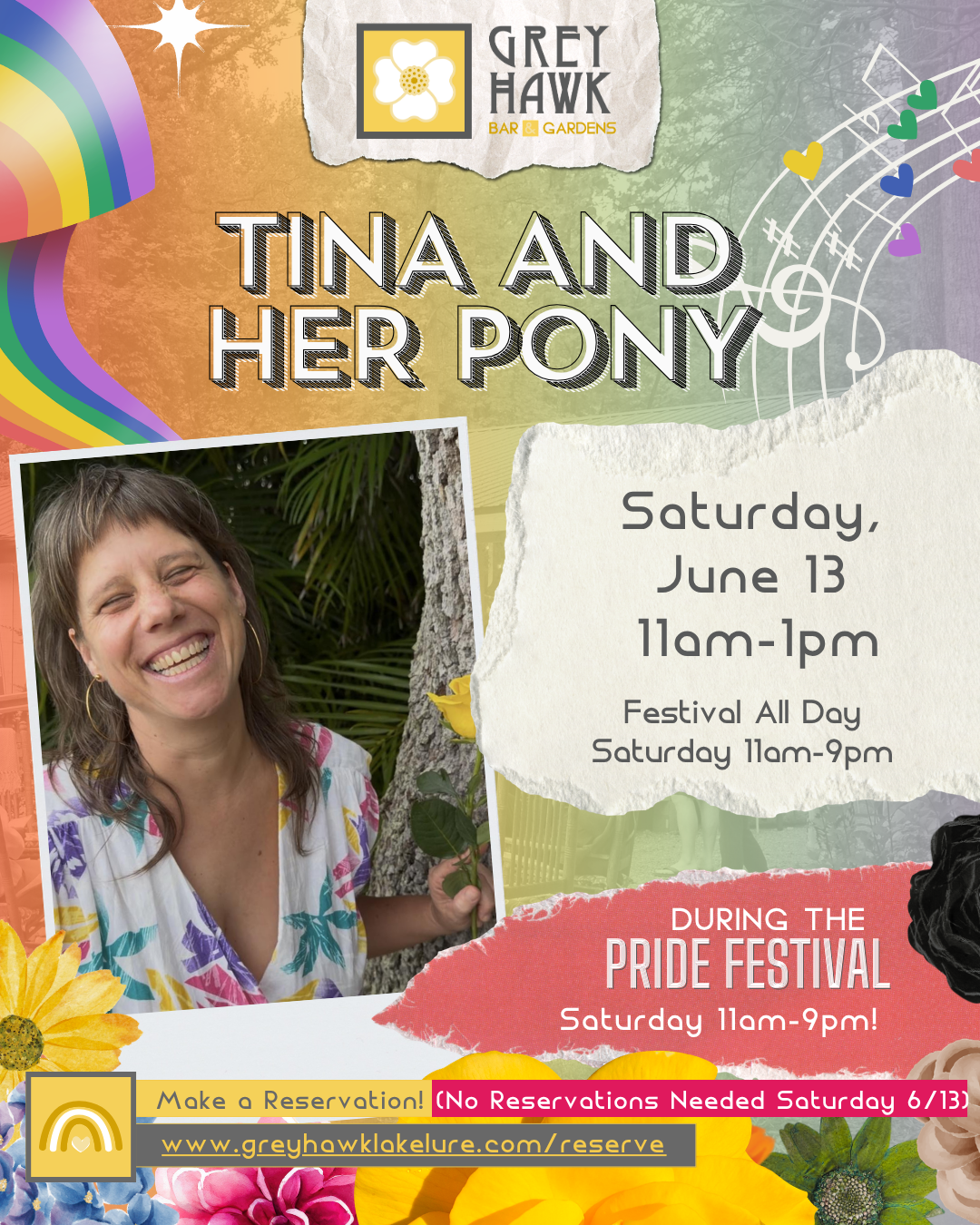 Tina and Her Pony at Pride Festival