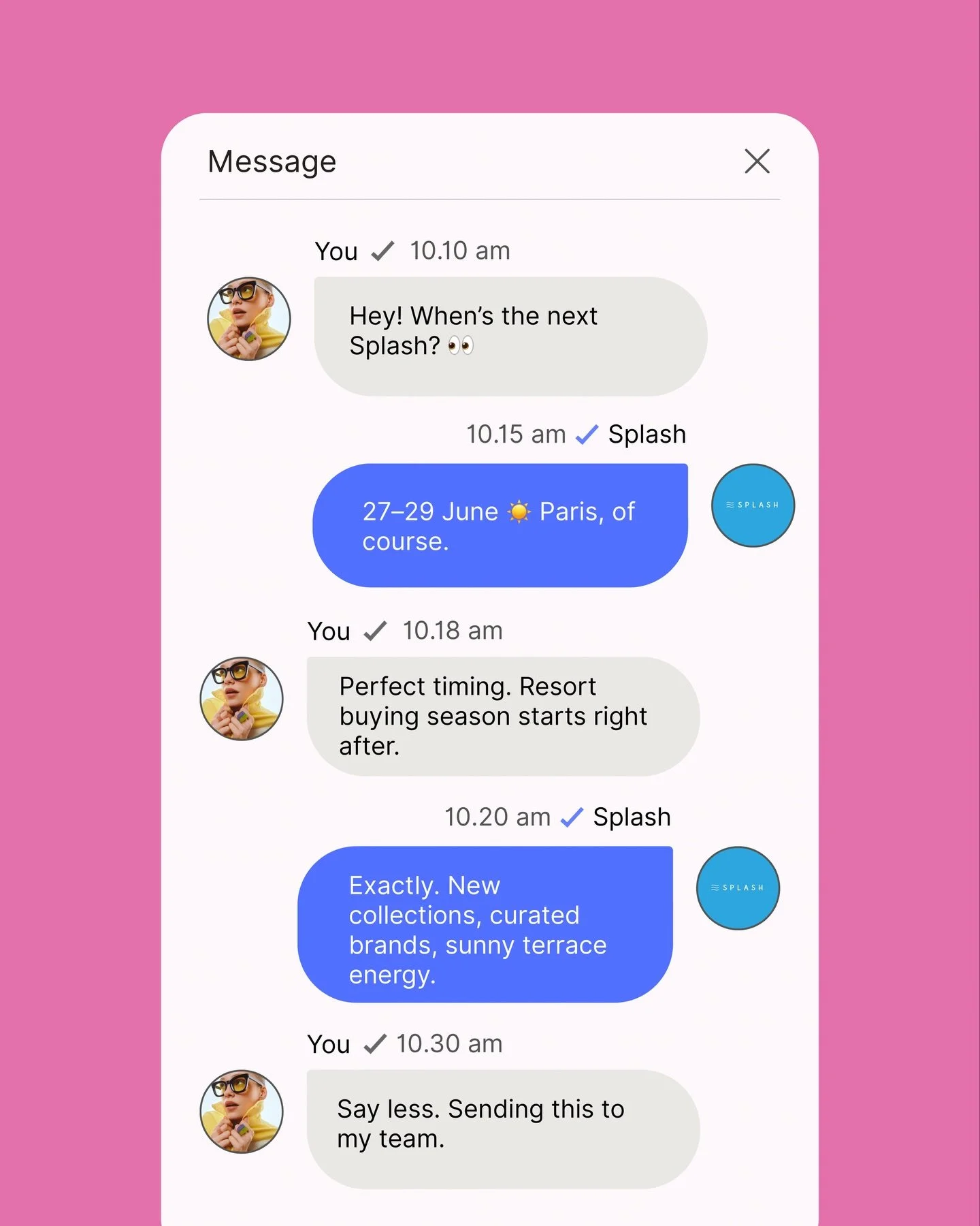 A little chat between Splash and one of our buyer members&hellip; 27&ndash;29 June, Paris. New collections, curated brands, and sun-soaked connections await.
Register online, link in bio 🌞

#resortfashion #fashiontradeshow #parisfashionshow #swimwea