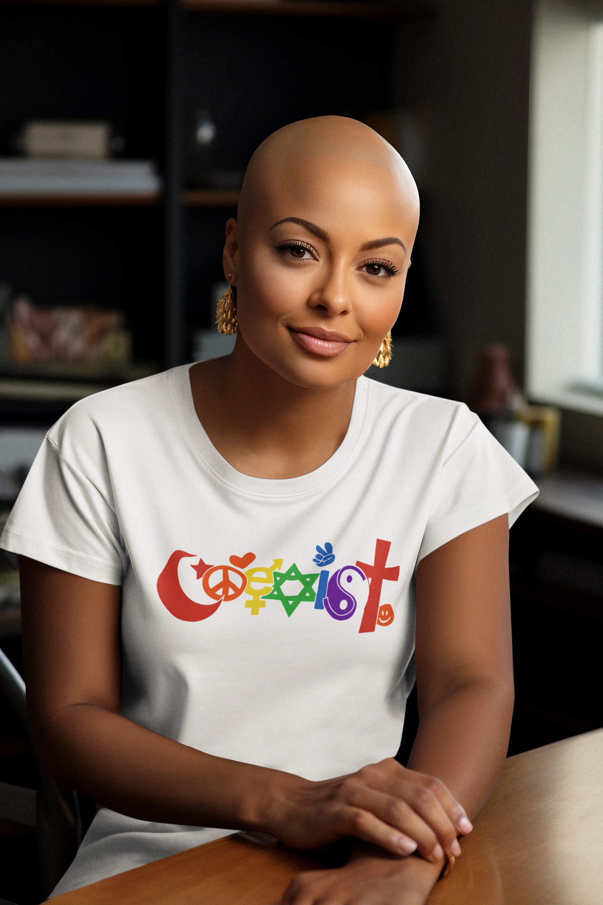 women-s-day-themed-mockup-of-a-woman-wearing-a-t-shirt-at-home-m37344.png