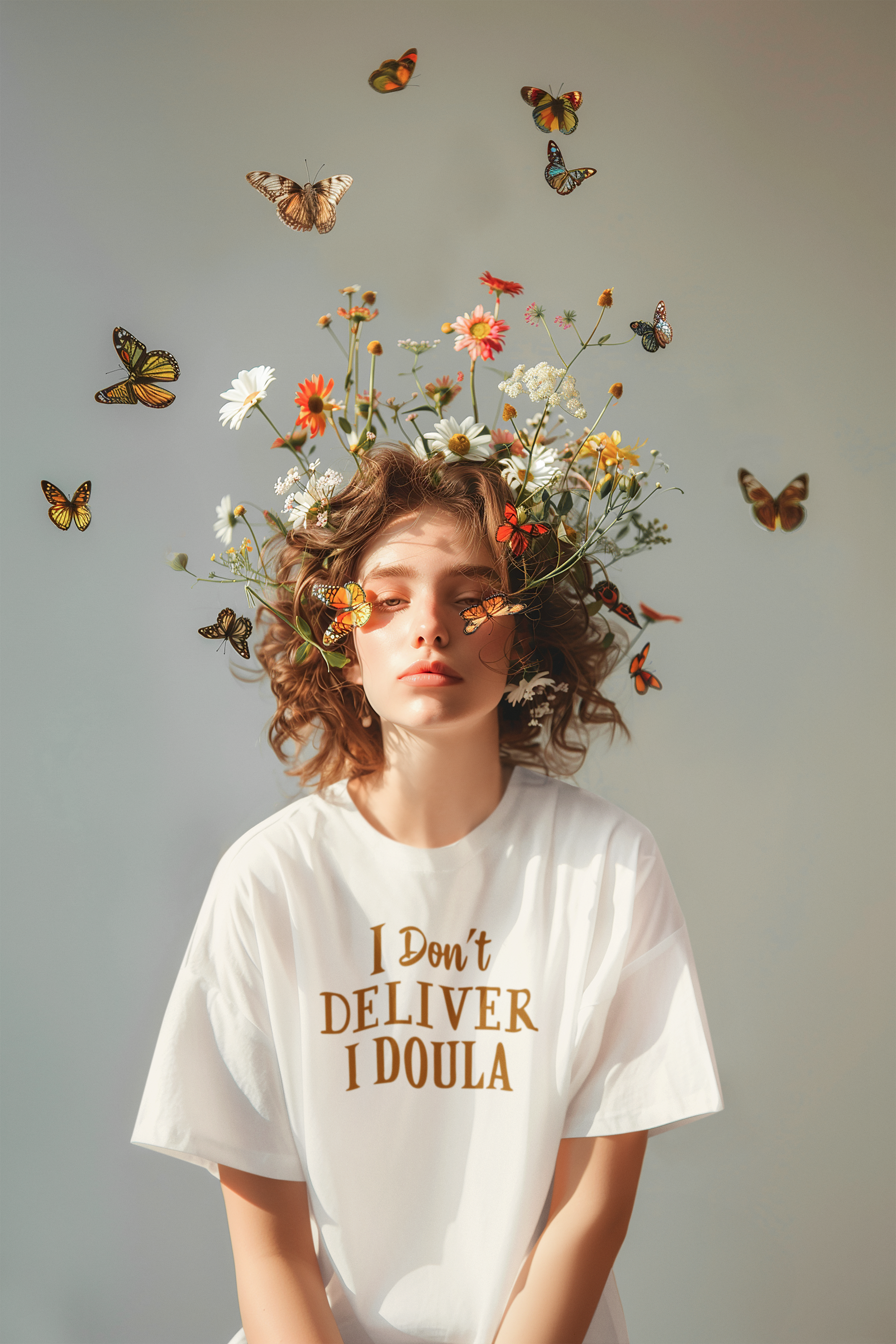 ai-generated-mockup-of-a-woman-with-flowers-and-butterflies-wearing-a-t-shirt-m40588.png