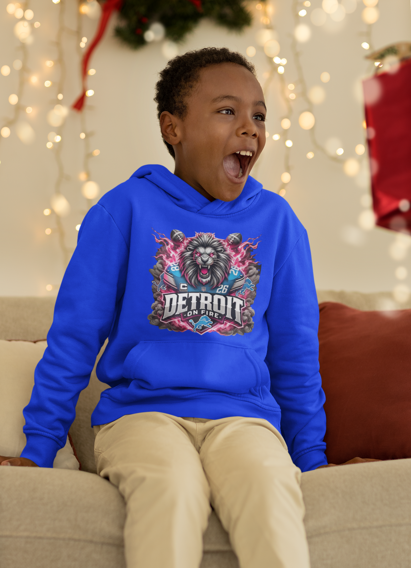 Detroit on Fire Hoodie Royal.png