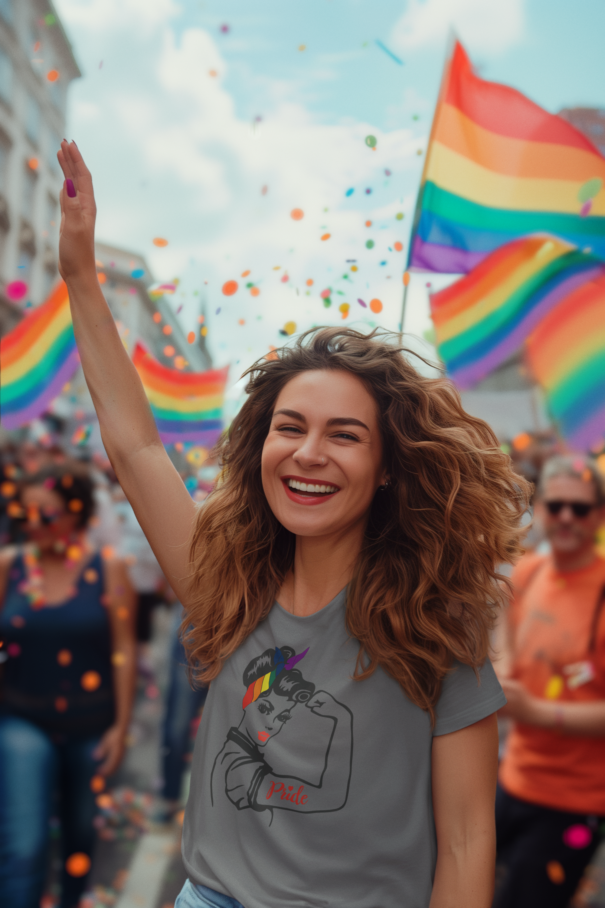 ai-created-t-shirt-mockup-of-a-happy-woman-celebrating-gay-pride-month-at-a-parade-m39347.png