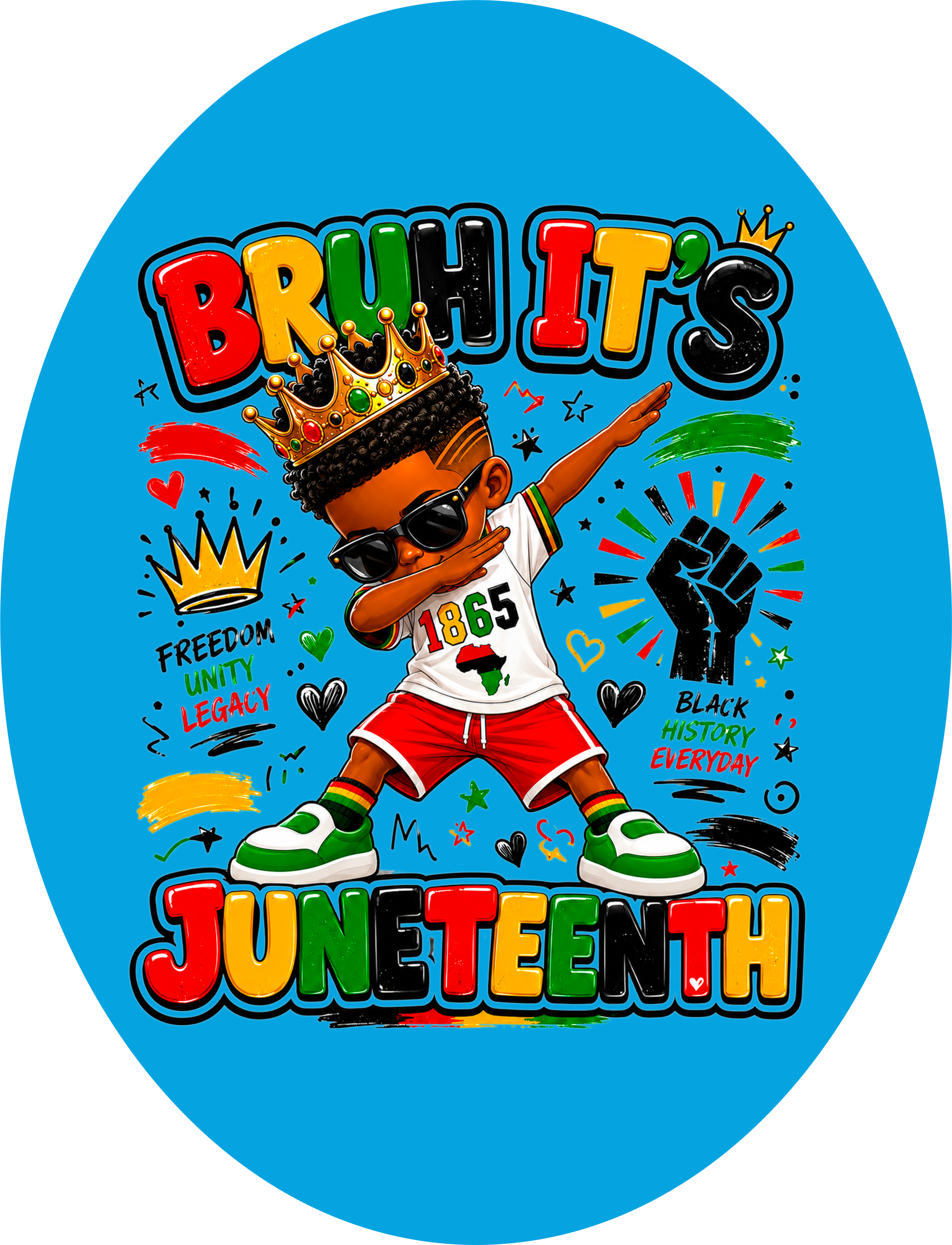 Bruh Juneteenth Kids on Blue.png