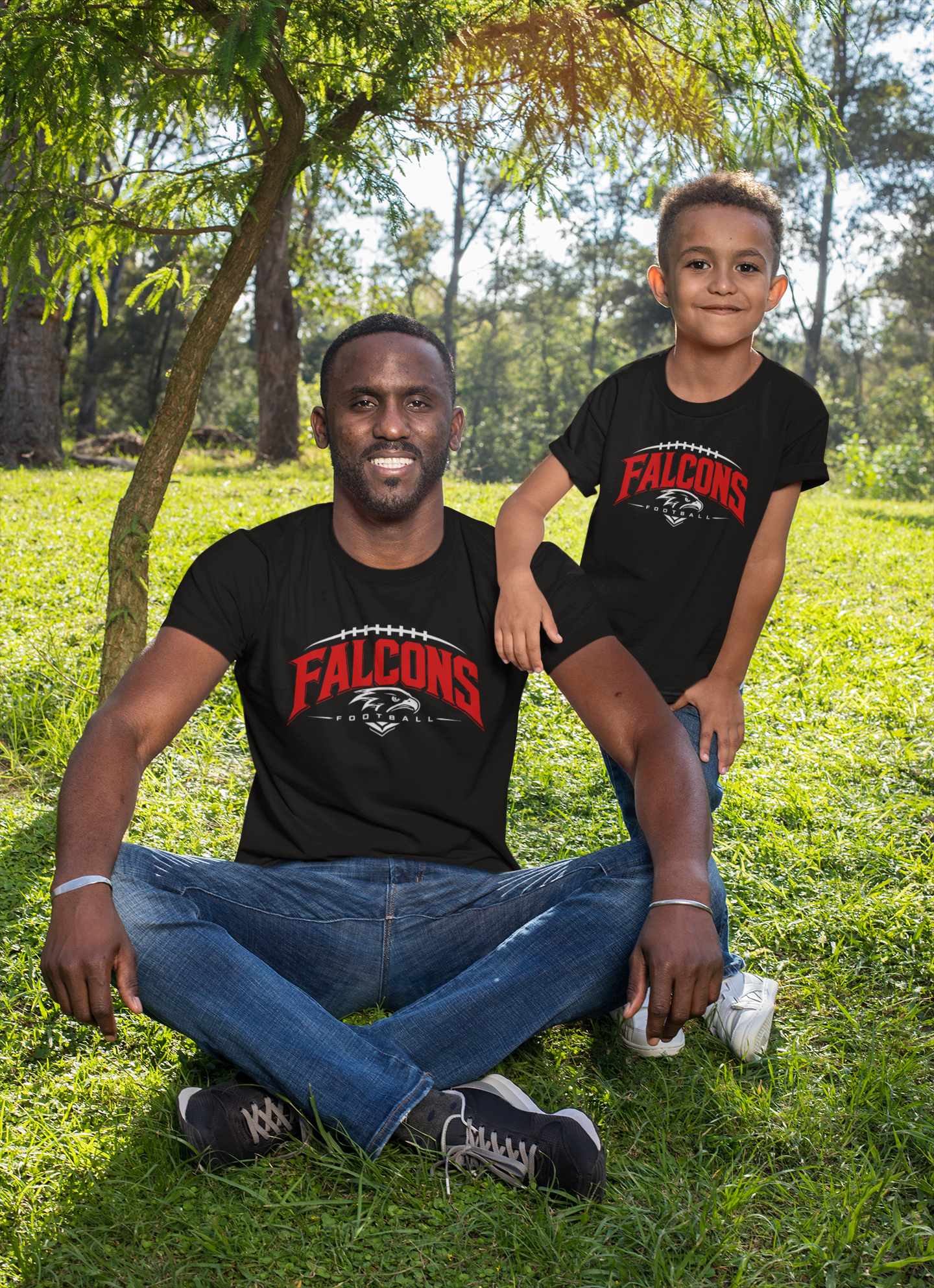 Falcon Football Black Tee.png