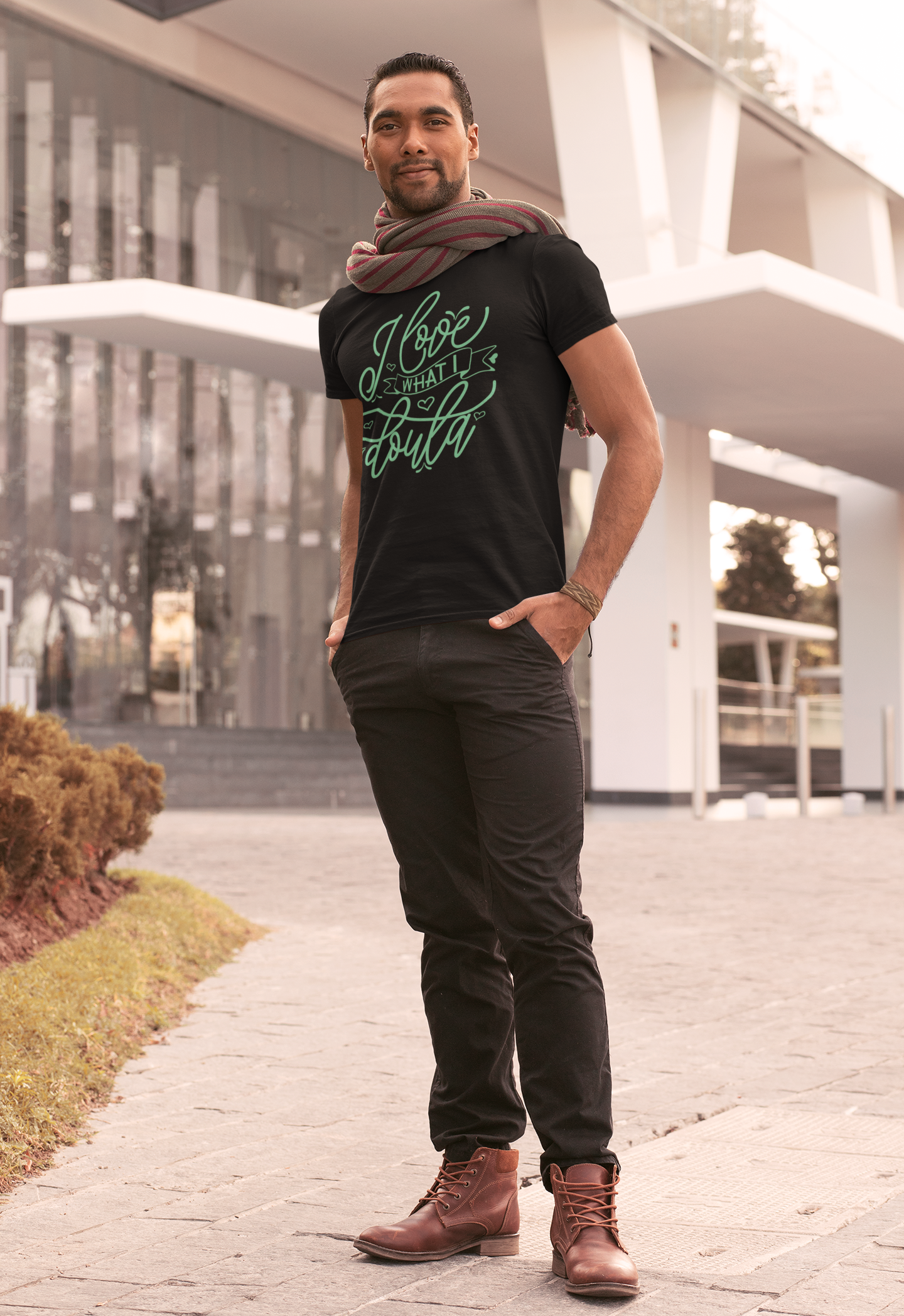 I love what I doula Black Tee.png