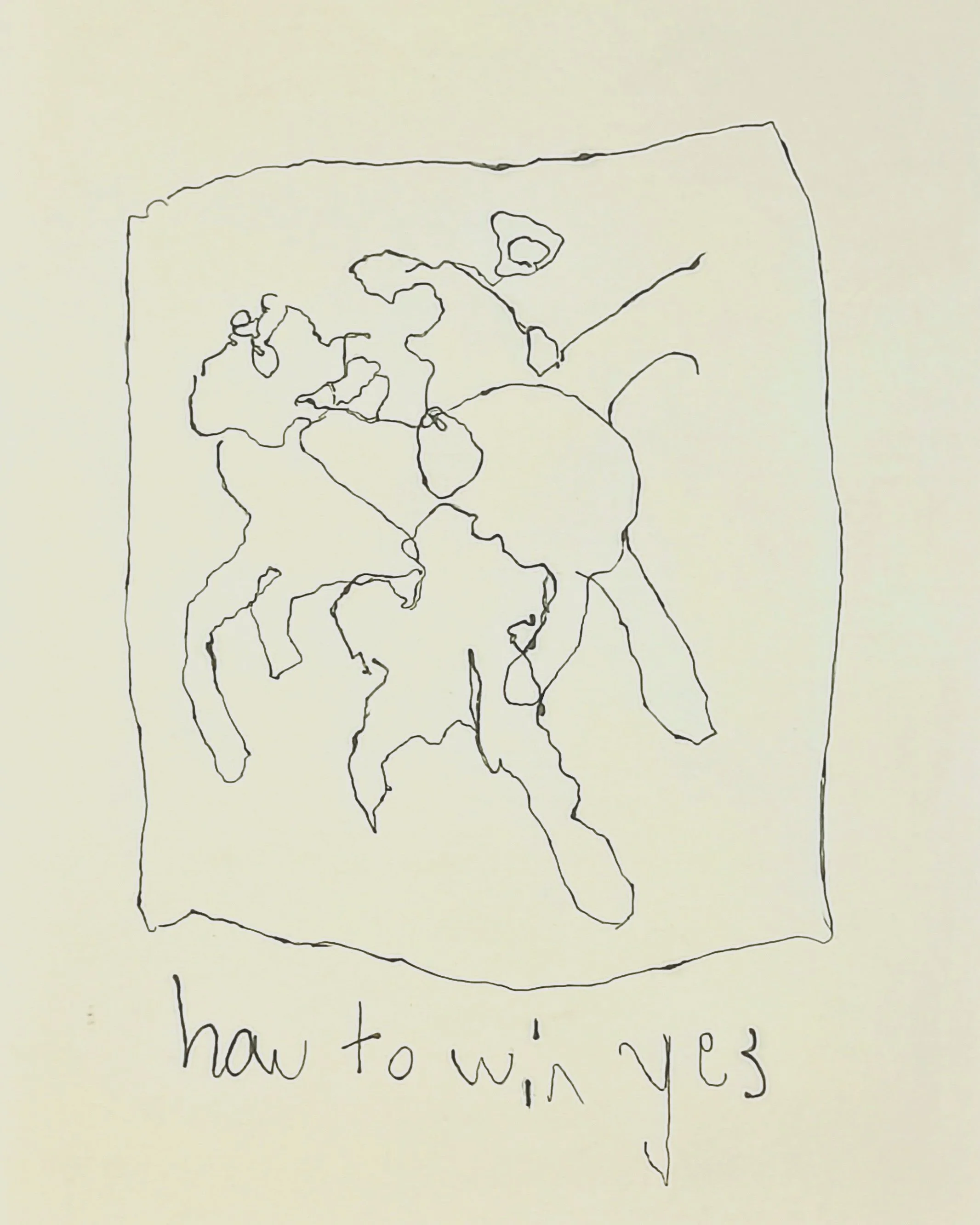 "how to win yes”. 84 x 115 cm, 2025