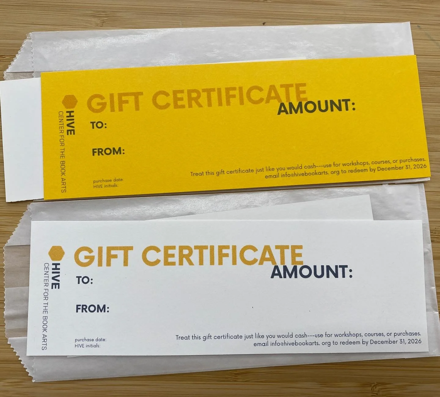 Did you know that you can give your loved ones a Hive gift certificate?

Our Hive gift certificates can be used for workshops or courses or for purchases in our little store!

Our Holiday Market is open tomorrow from 4-7 pm, in celebration of @mainde