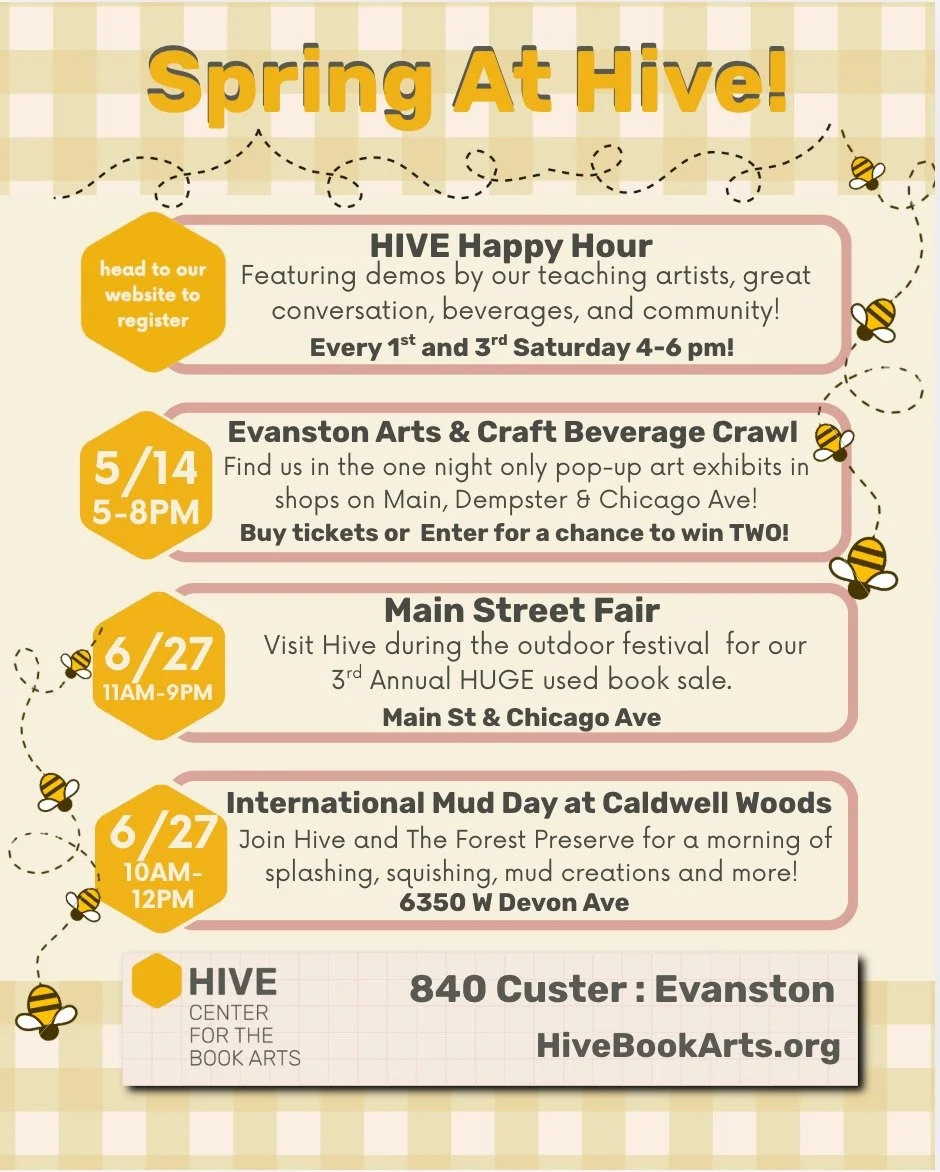 Good Morning Hive Friends!

Here is a snapshot of some spring events we are super excited to be apart of! Starting tomorrow with our first Hive Happy Hour of the season. 

Even if the chilly winds are blowing and the rain keeps us on our toes, we hav
