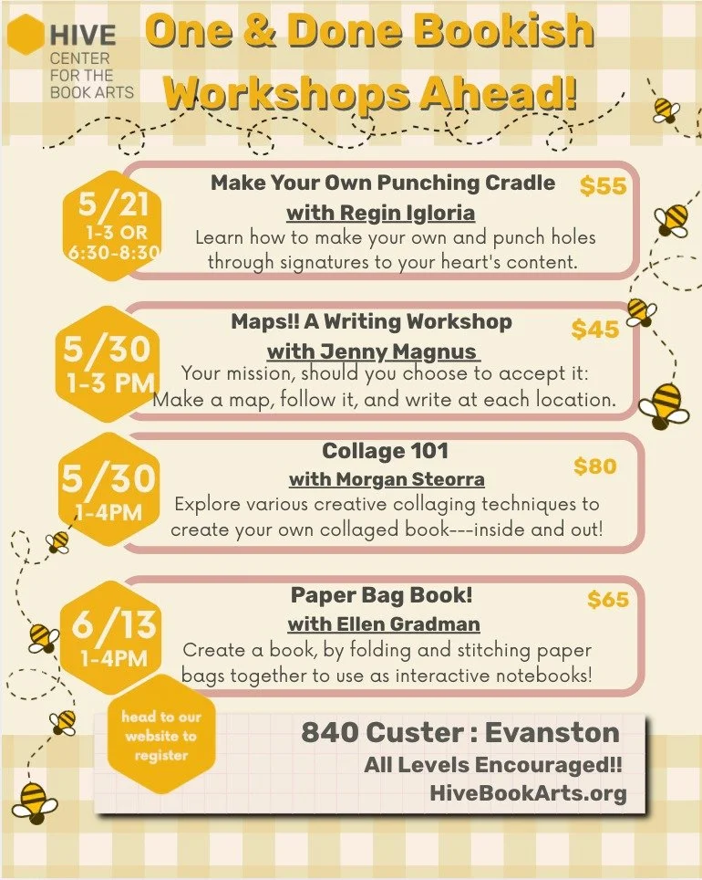 Good afternoon, Hive friends!

We are so excited for our next few weeks of workshops ahead! Some phenomenal guests will being joining Hive in teaching you fun skills to help grow your craft. 

Link in bio: workshops+more tab for registration, or copy