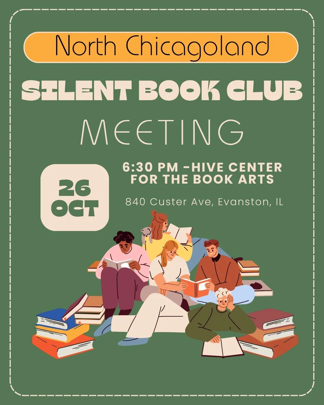 Hey there, Hive friends!

Come on over next Monday evening to hang out with the @northchicagoland_sbc folks!

See the second slide to RSVP. We'll have select sparkle waters and wine and some small snacks available.

See you then!

#hivebookarts #hive