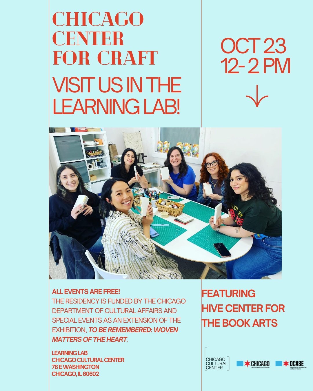 Hi there!

If you're out and about in Chicago on Friday, come say hello---we'll be at the Learning Lab at the @chicagoculturalcenter from noon-2, making books!

Come hang out with us! You needn't stay the entire two hours!

#hivebookarts #hivebookart
