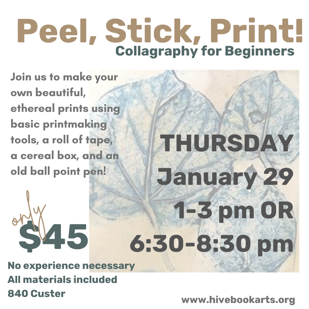 Peel, Stick, Print! Collagraphy for Beginners : January 29