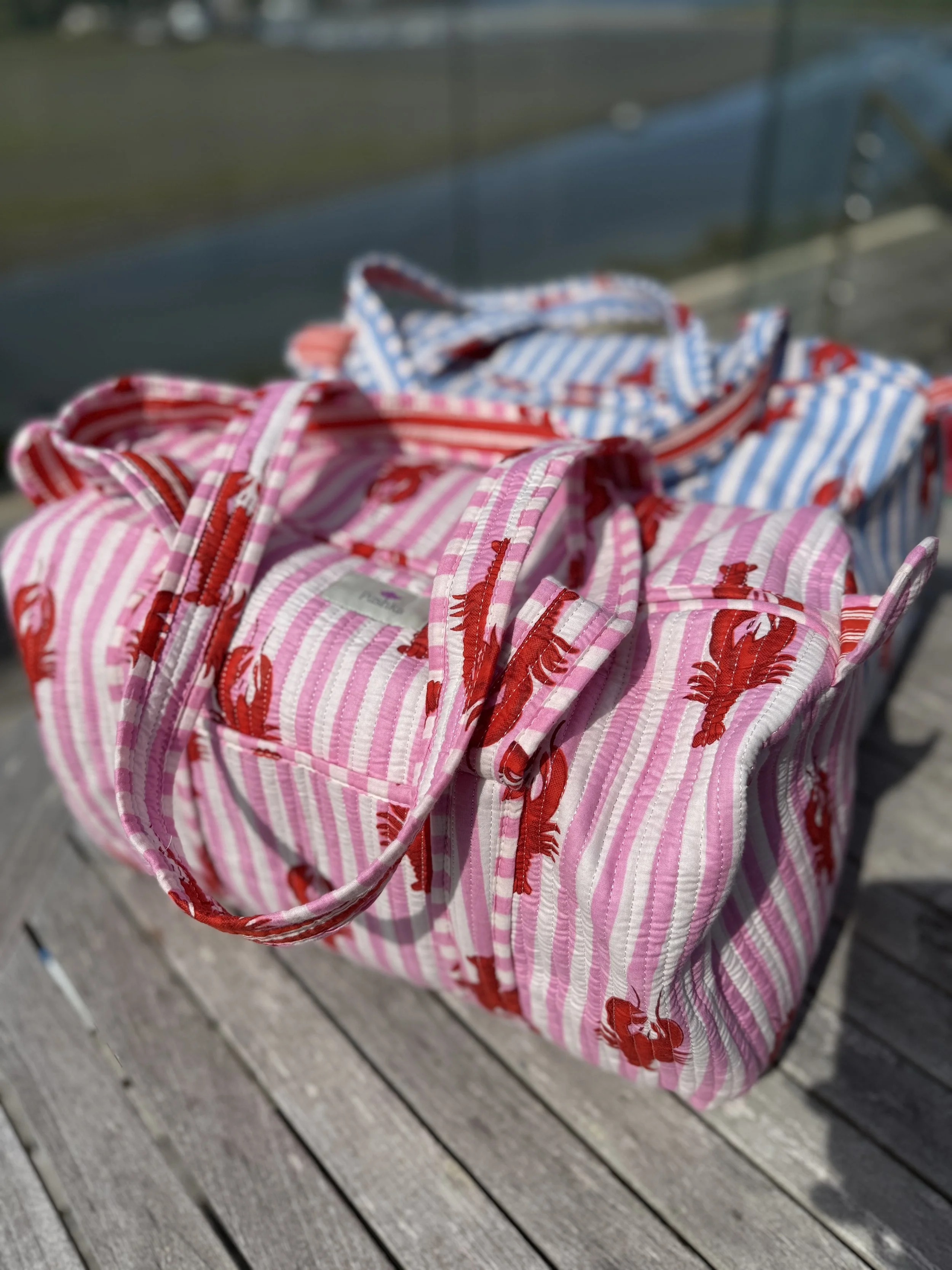 Blockprint weekender bag