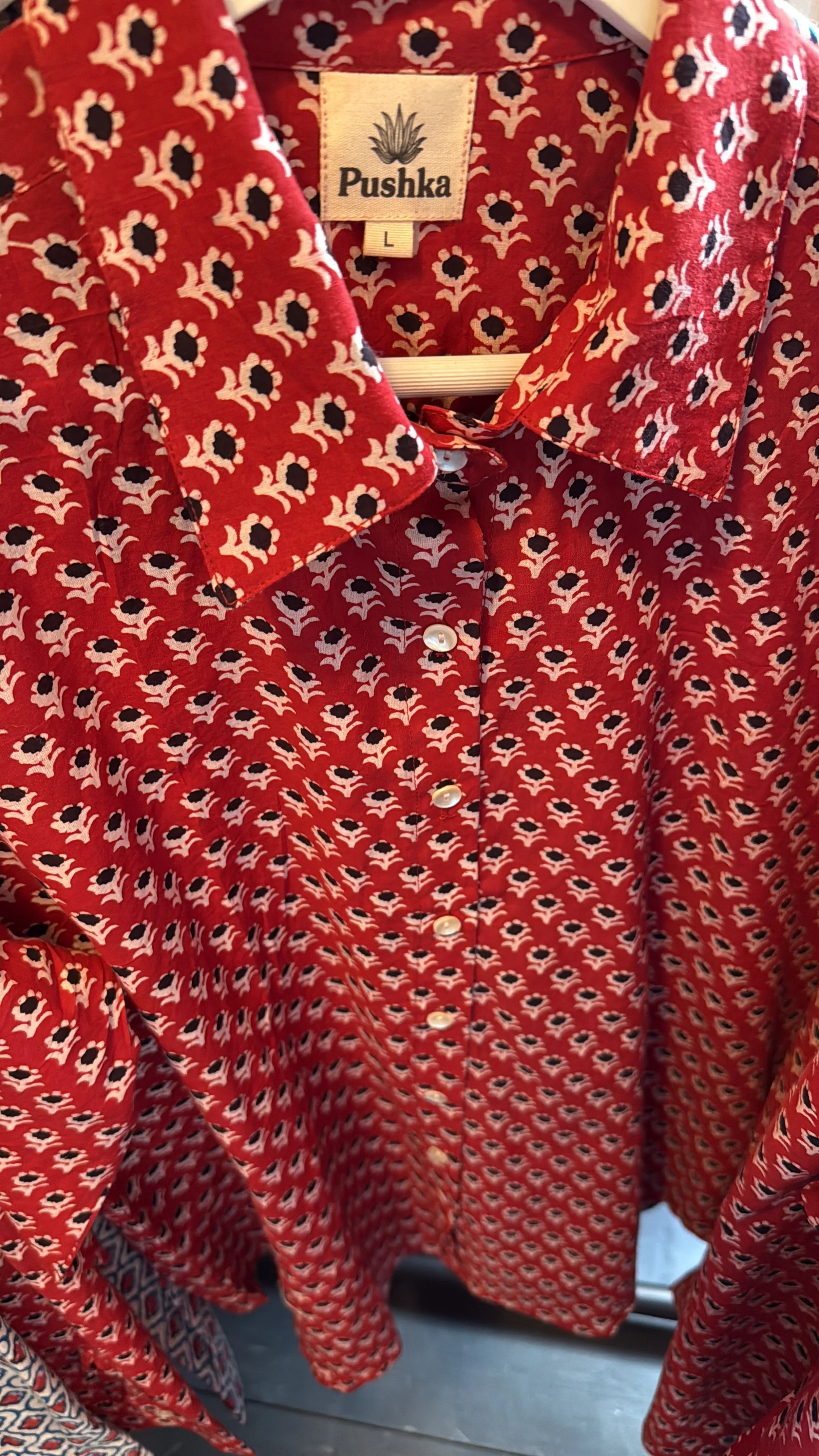 New Season Block Print Cotton Shirts