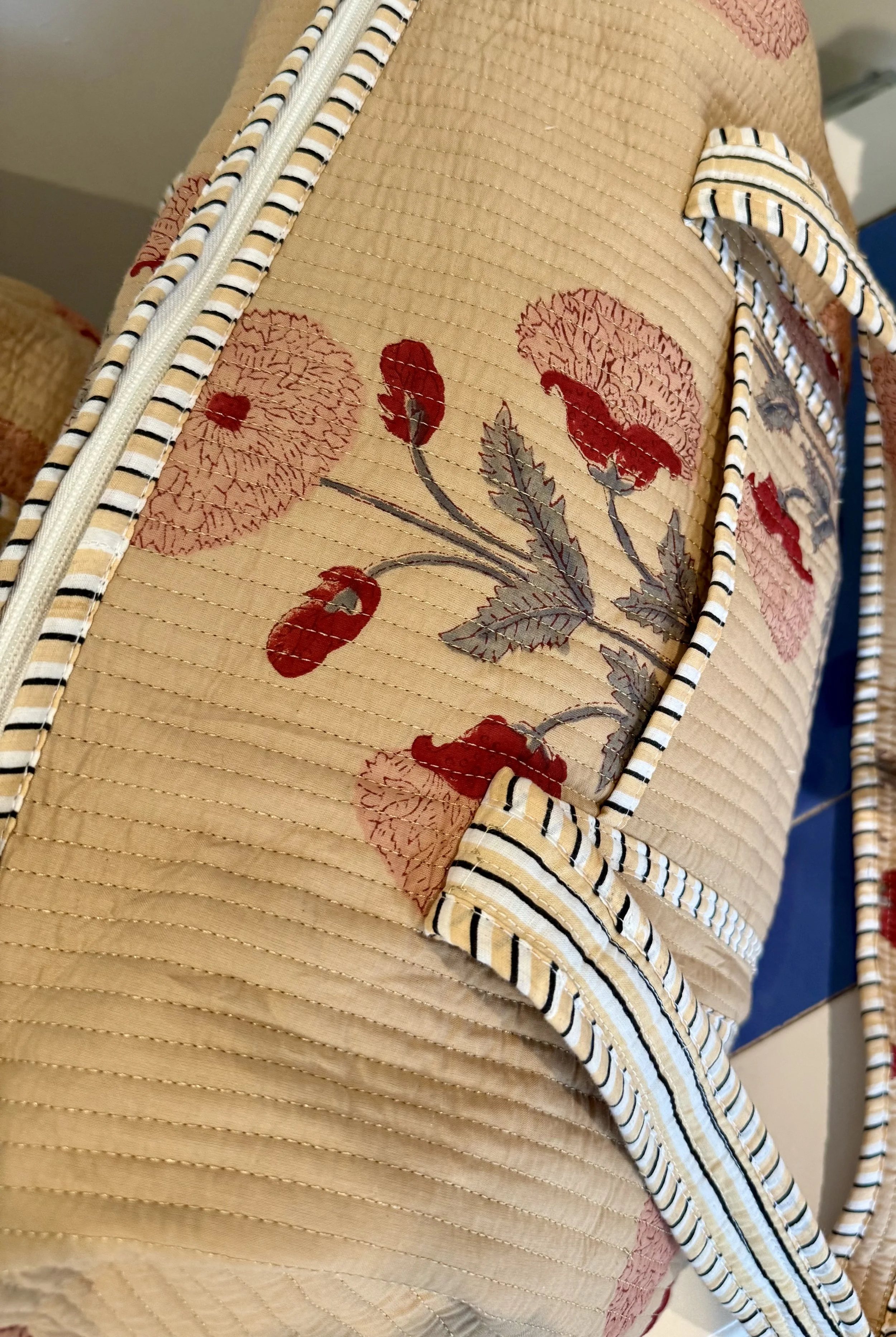 Blockprint weekender bag