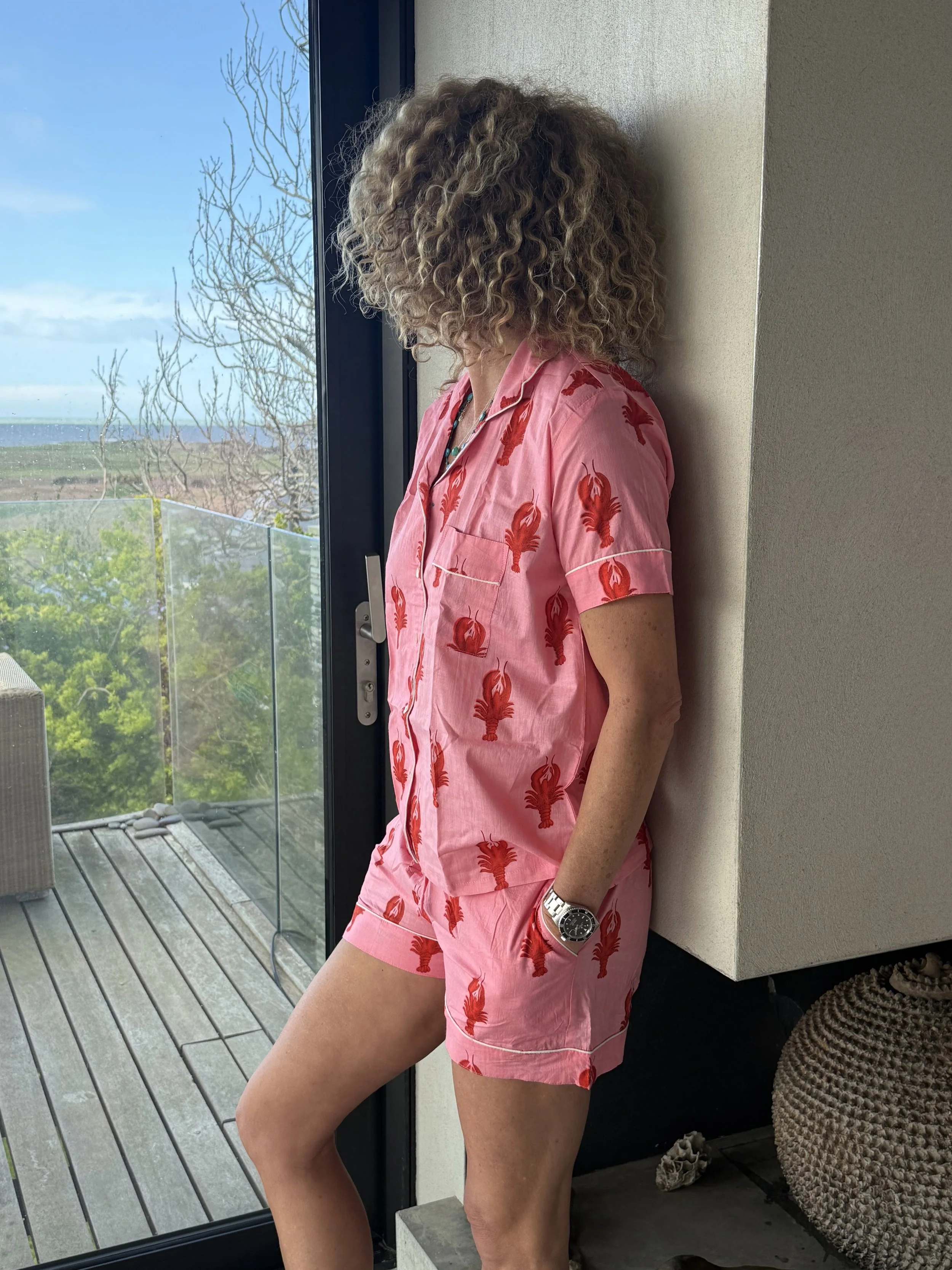 Shortie blockprint pyjamas