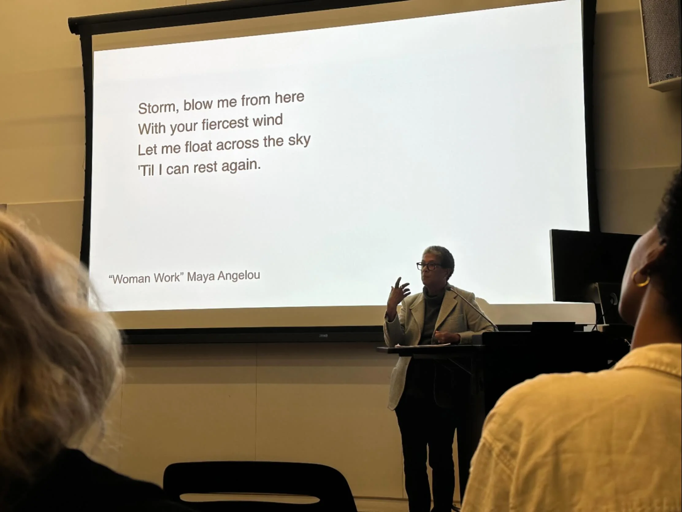 Giving my thesis proposal presentation last night at @svamfaphotovideo. Thank you @_katielawrence_ taking the photo.