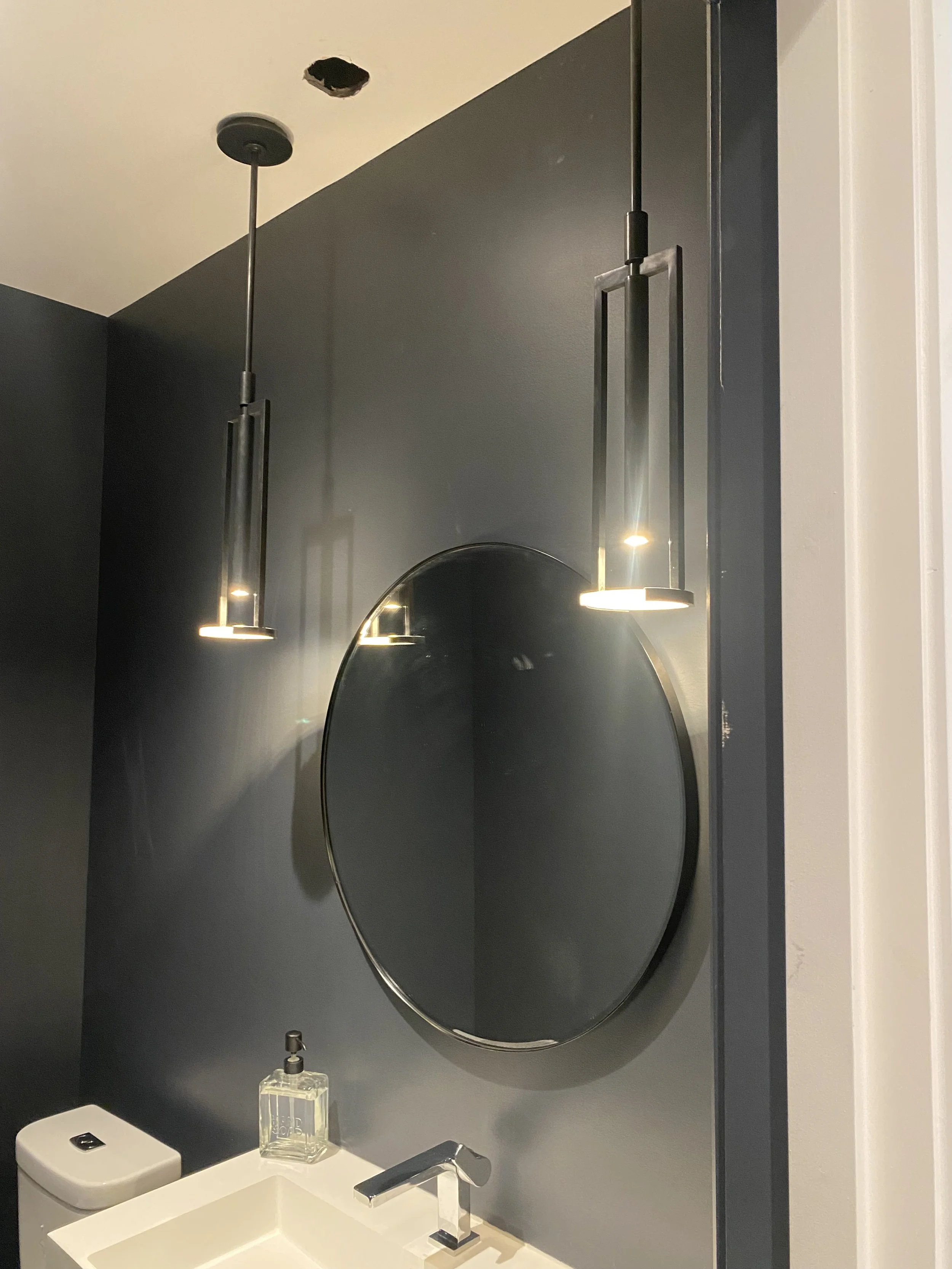 Highland Electric bathroom lighting project