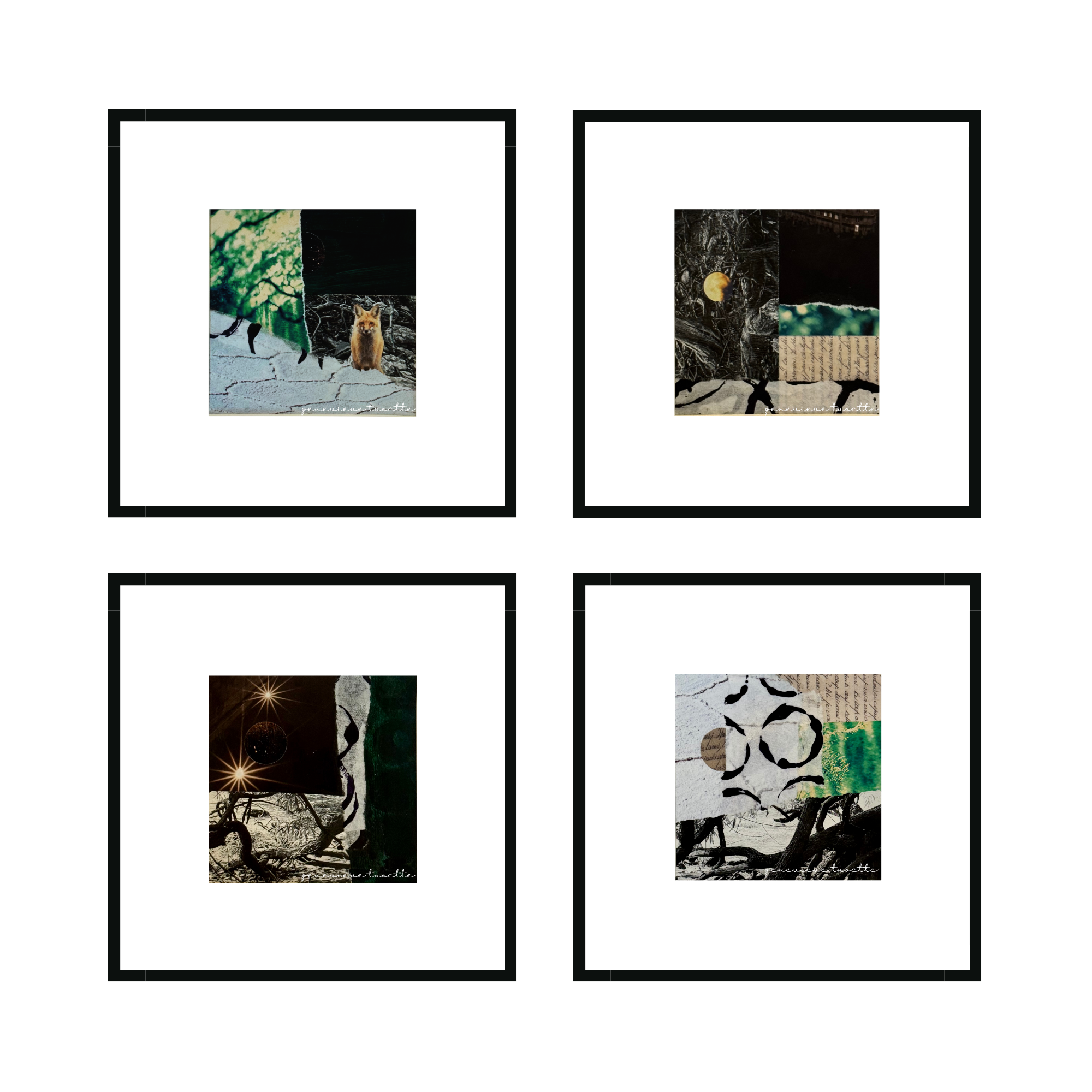 Série des 4 oeuvres