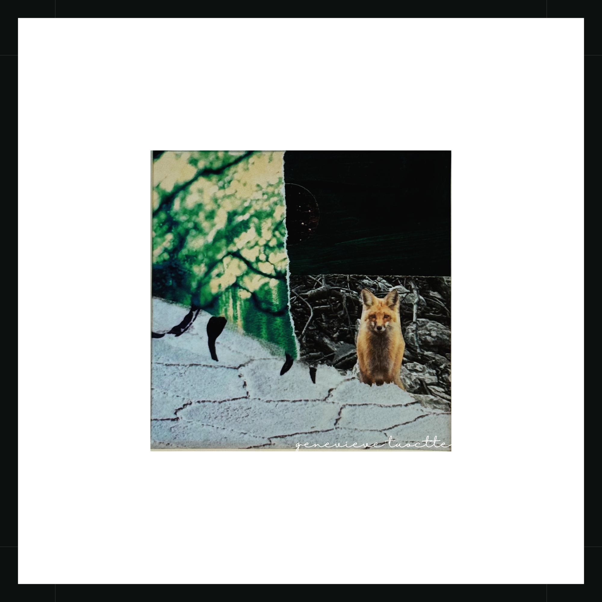 Oeuvre 4x4 
Cadre bordure noire 8x8