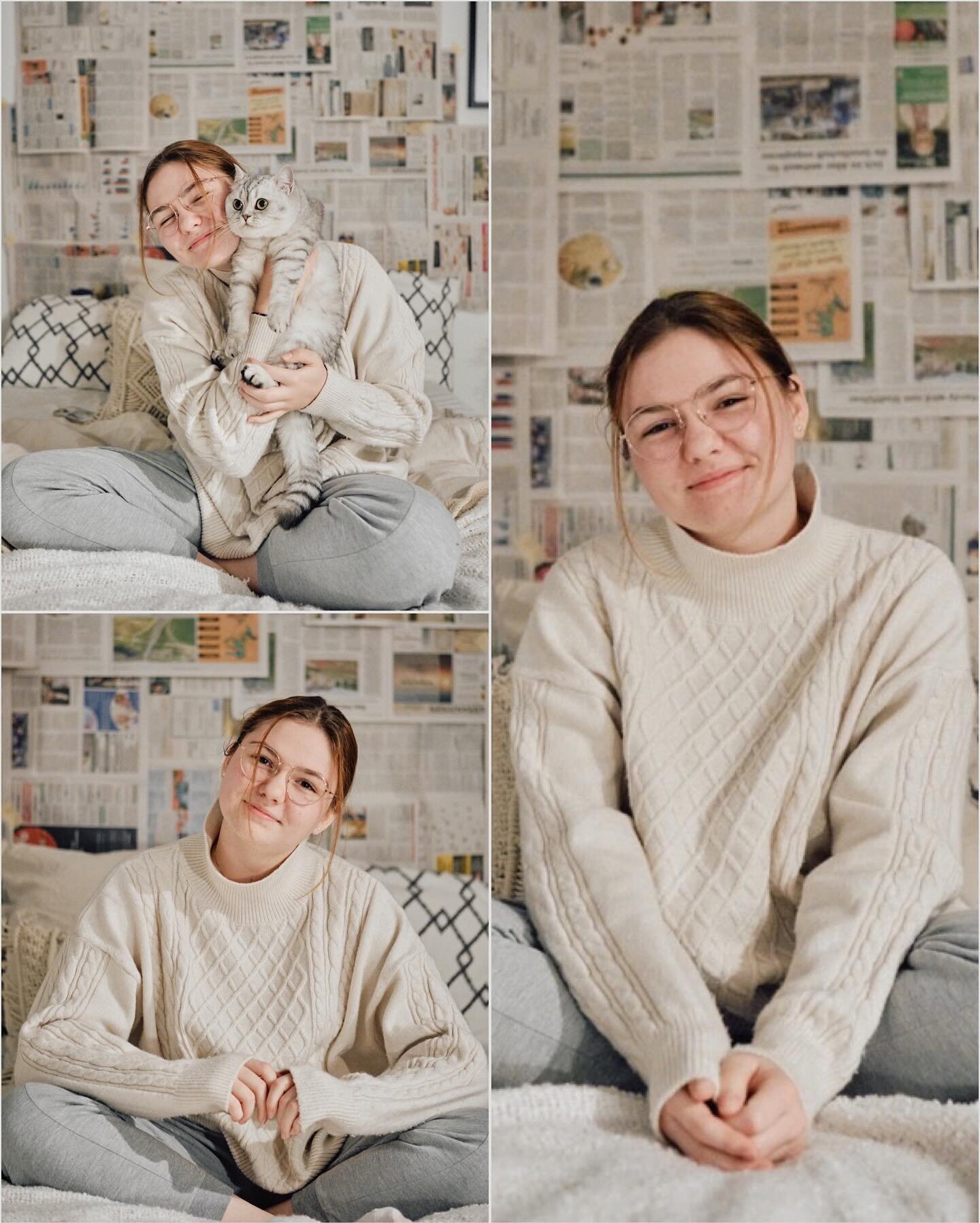 cozy afternoon with lots of newspapers and a cat. and outtakes. 
.
./w @emiliakloss and @yukithecat.jpg