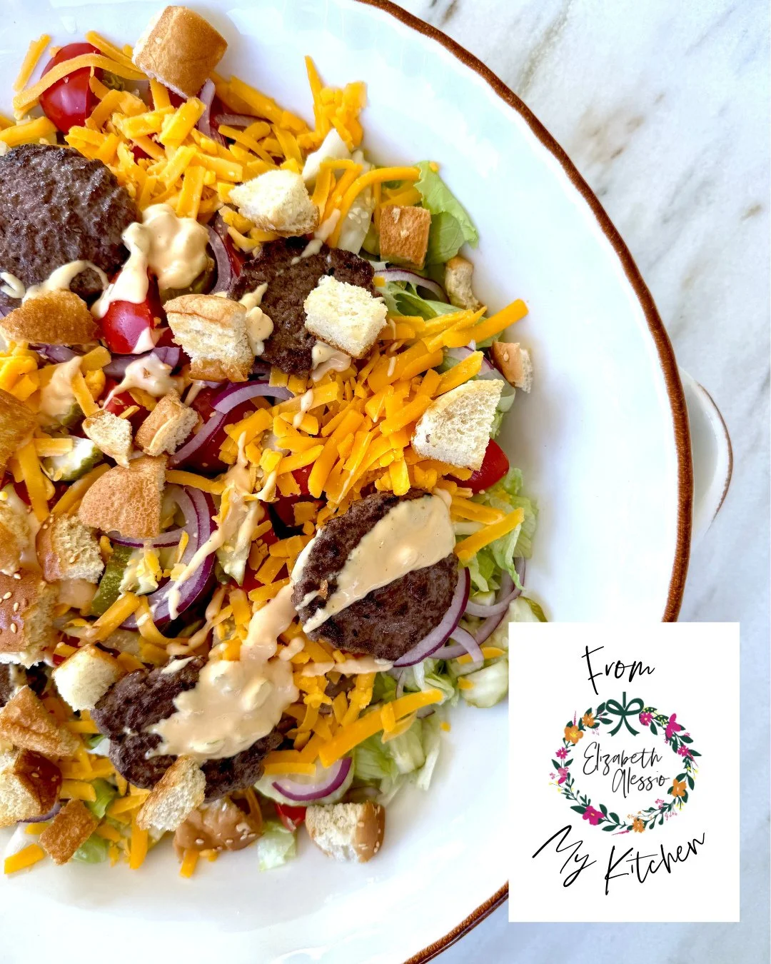 🍔✨ Did you miss my smashburger salad video? Scroll back through my feed to watch it! This recipe is perfect for busy school nights - all the burger flavors you crave but lighter and healthier.⁠
⁠
Plus I shared why September is the BEST time to start