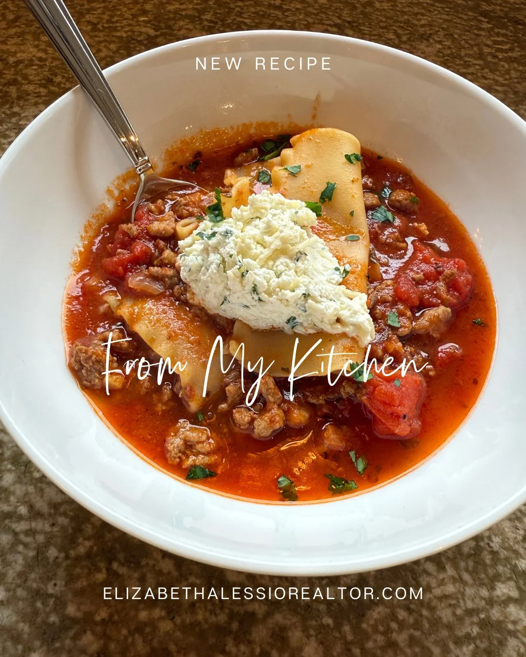 🍲 Did you catch my New Year From My Kitchen episode?⁠
⁠
I made the EASIEST lasagna soup (all the comfort, none of the layering!) AND shared how I help sellers answer the big question: "What's my home worth?" using a Comparative Market Anal