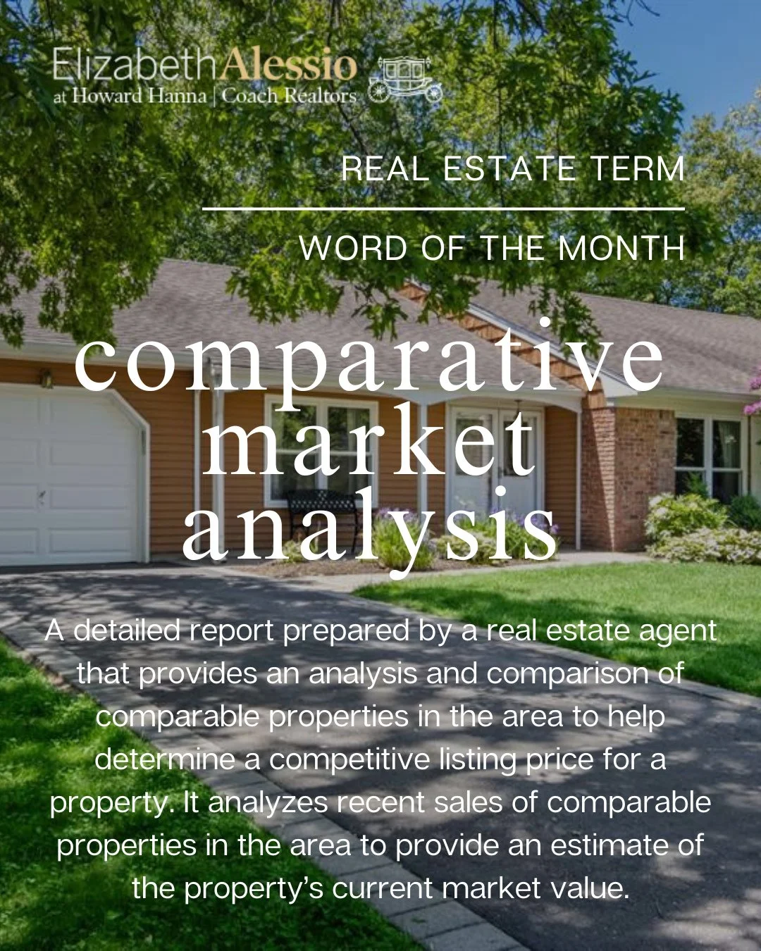 📚 Word of the Month: Comparative Market Analysis (CMA)⁠
Wondering what your home is worth in today's market? A CMA is your answer!⁠
⁠
This detailed report analyzes recently sold homes similar to yours&mdash;looking at square footage, features, locat