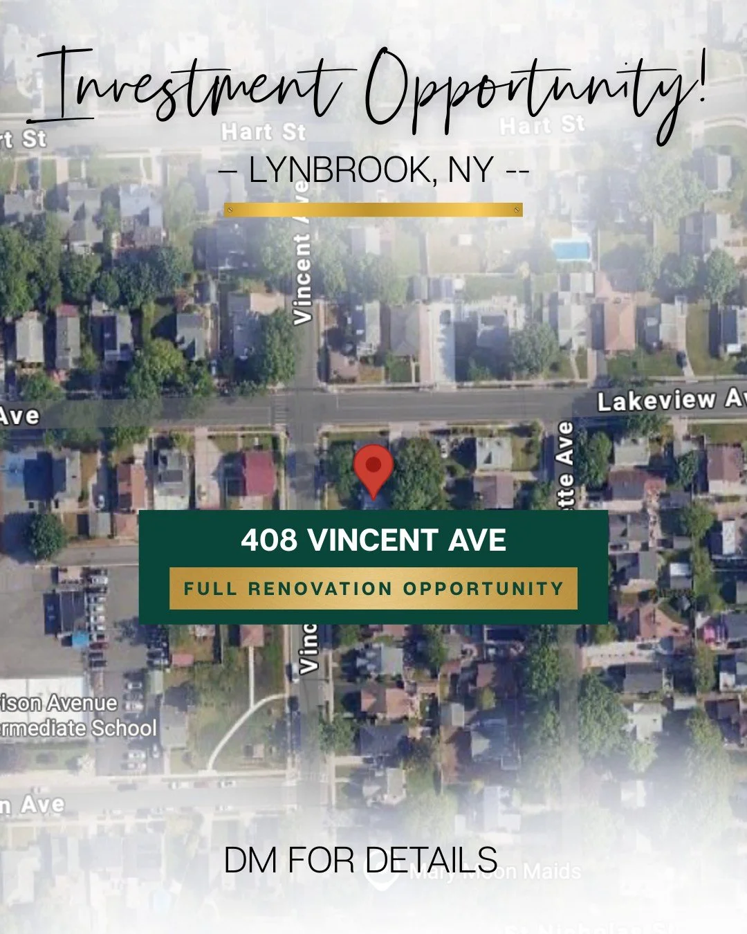 Investor Opportunity in Lynbrook!
408 Vincent Avenue is a true fixer with serious potential.

Located just minutes to the train and village center, this is a chance to create value in a highly desirable neighborhood.

Bring your vision, your contract