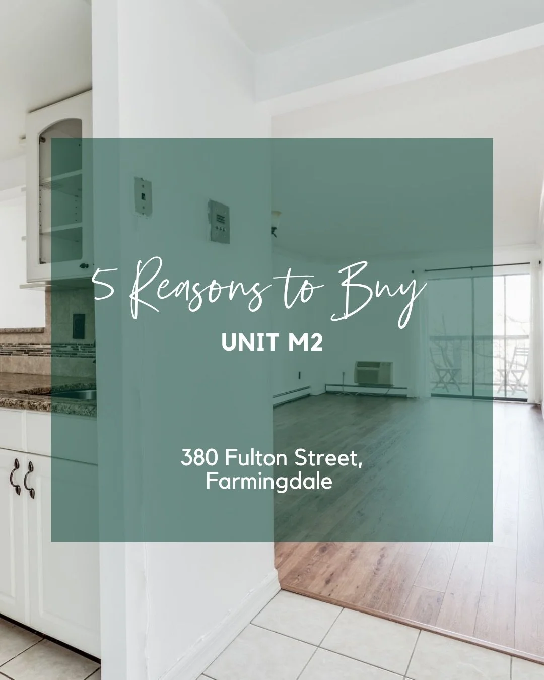 Updated kitchen ✅ 
Spacious rooms ✅ 
Private balcony ✅ 
Covered parking ✅ 
Farmingdale Village at your doorstep ✅

Unit M2 at 380 Fulton Street is ready for you!

DM me to schedule a showing.

#elizabethalessiorealtor 
#farmingdaleny 
#howardhannacoa