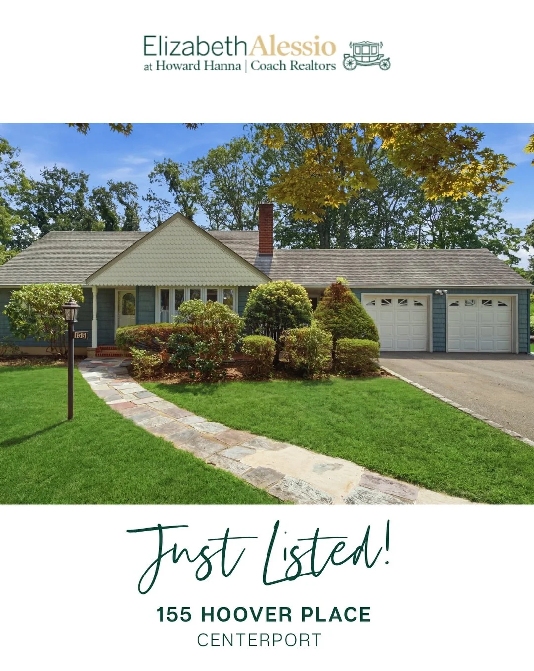 JUST LISTED!🏠
155 Hoover Place, Centerport
Asking $899,000
&nbsp;
Location, location, location! This classic Cape Cod sits on a beautiful .50-acre corner lot in the Harborfields School District + HBCA community.

Featuring 4 bedrooms, 2 full baths, 