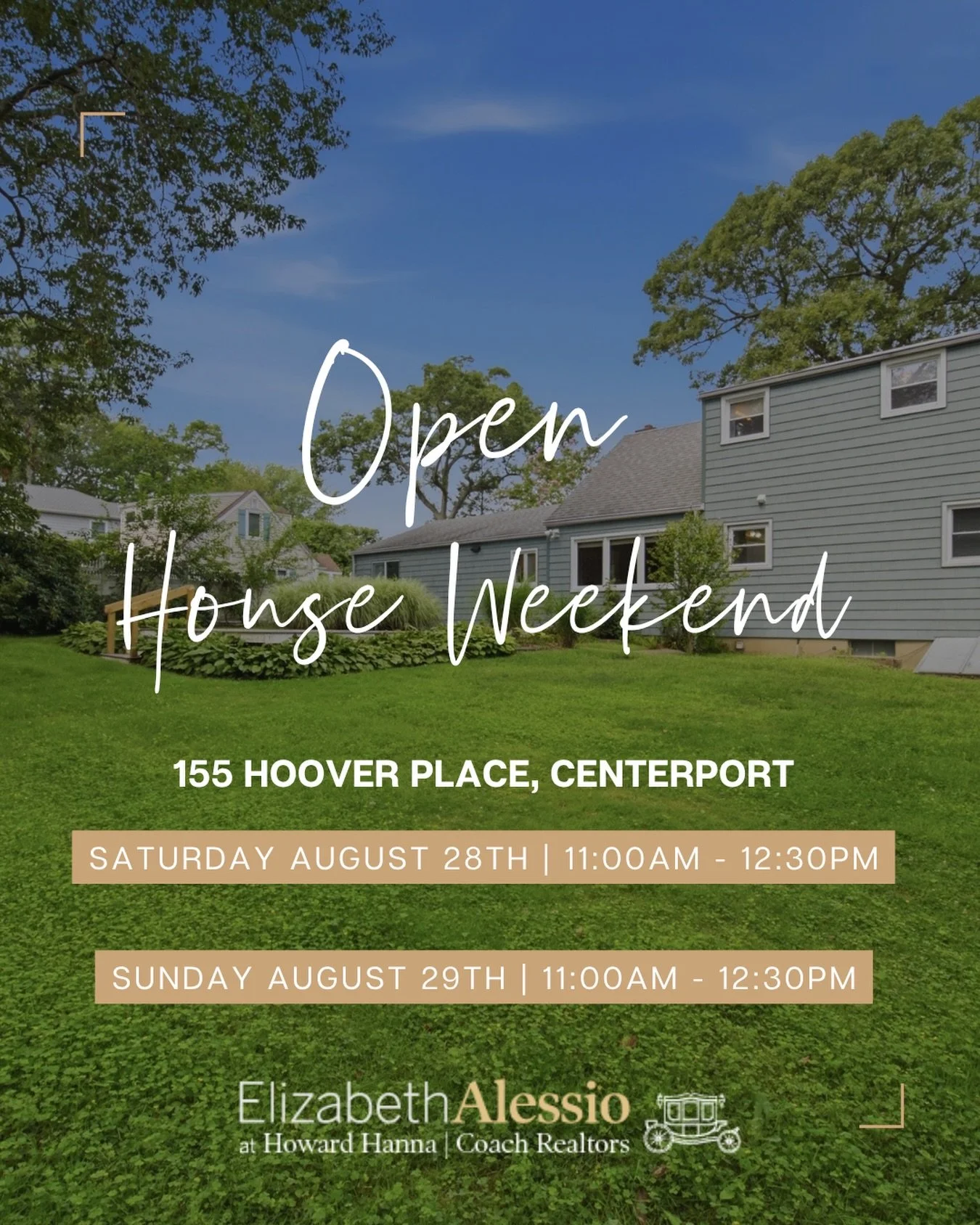 OPEN HOUSE WEEKEND! 🏠

Come take a look at this classic Cape Cod-style home set on a beautiful .50-acre corner lot in the Harborfields School District + HBCA community!
&nbsp;
With 4 bedrooms, 2 full baths, a sun-filled living room with wood-burning