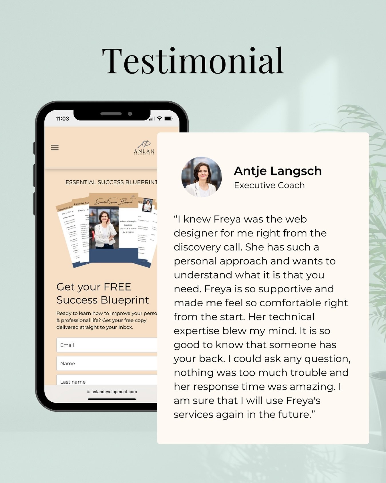 When Antje first came to me, she was nervous to share her website with her network because it didn&rsquo;t feel quite right.

She wanted it to be perfect before she started to send her LinkedIn connections to her website and start generating traffic,