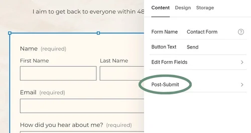 How to create a website thank you page on Squarespace