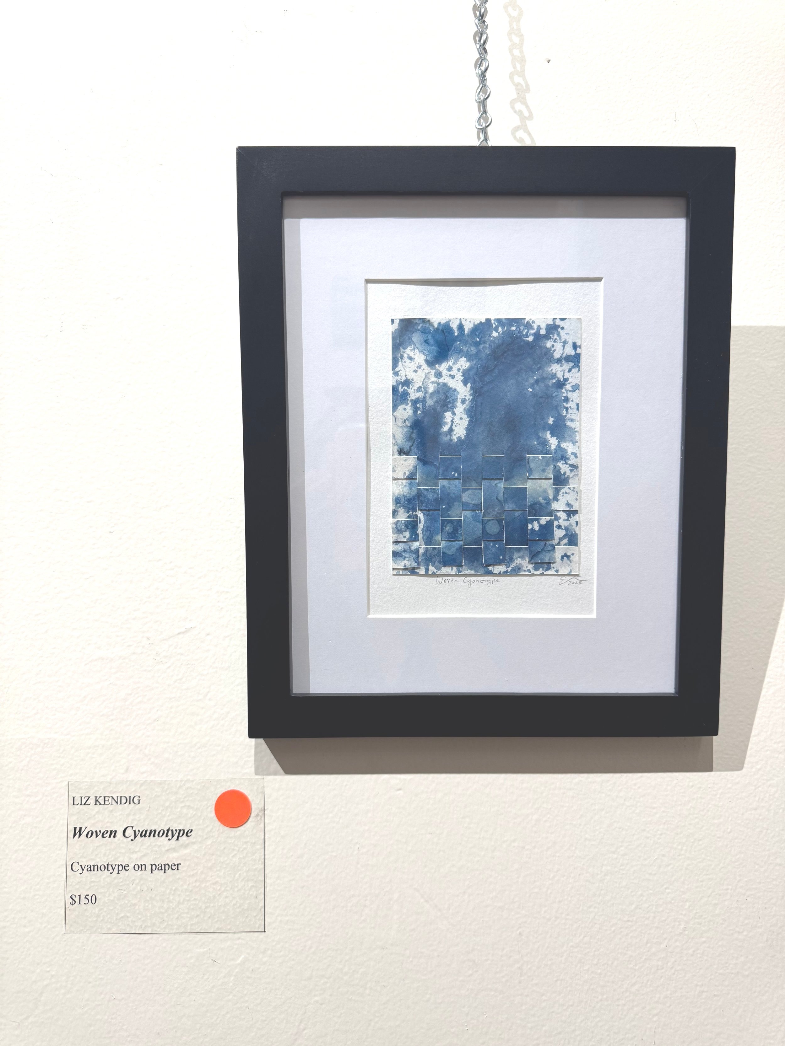 woven paper cyanotype