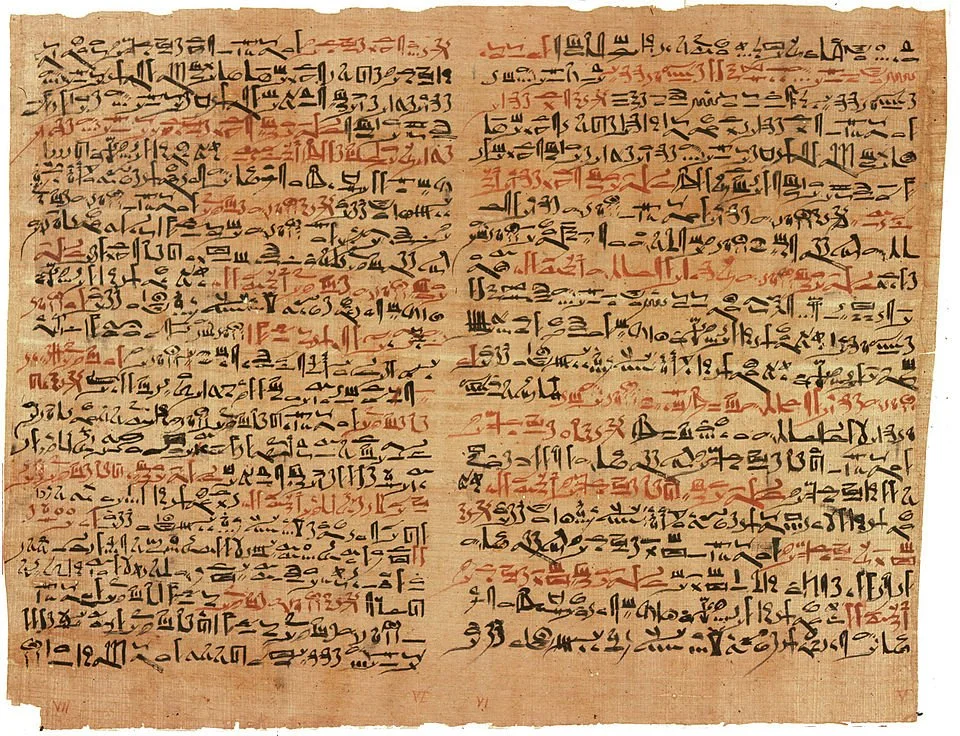 Ancient Egyptian Papyrus, named for Edwin Smith that contains a medical triage manual.