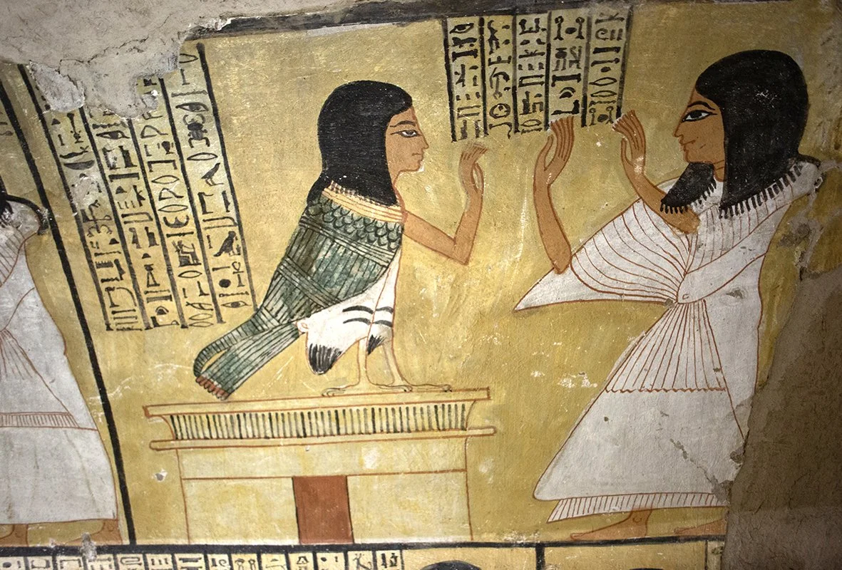 Painted image from the ancient Egyptian tomb of Inherkhau/