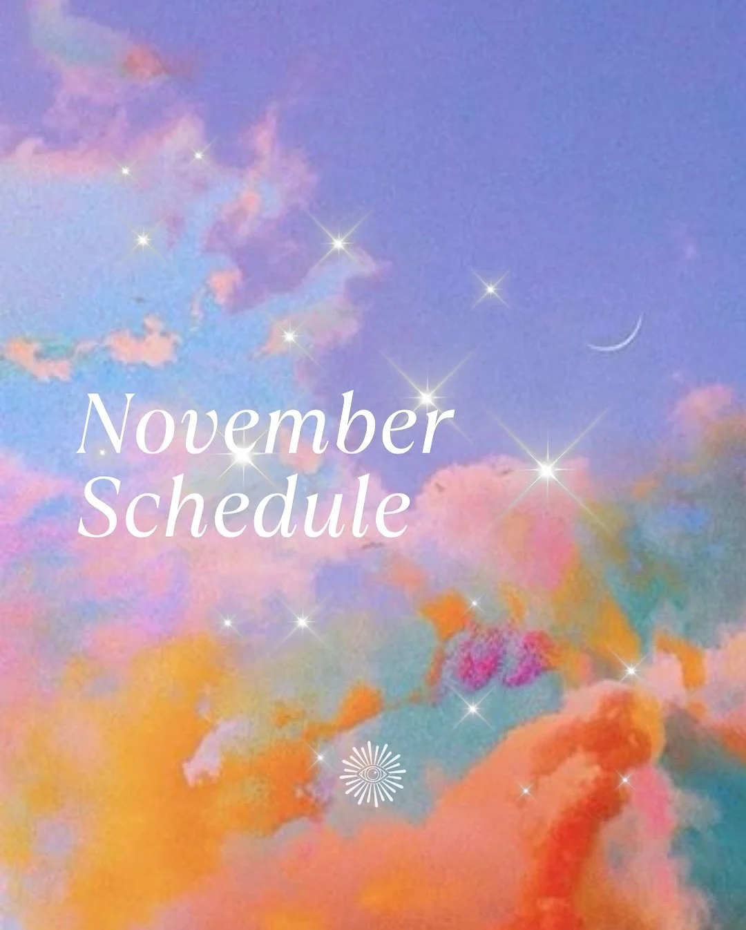 NOVEMBER ☁️🌈 These next two months are filled with private events and exciting things happening for Soulshine (we can&rsquo;t wait to share 🤩) which means public pop-ups are limited. Secure your spot to see your soul shine by visiting booking links