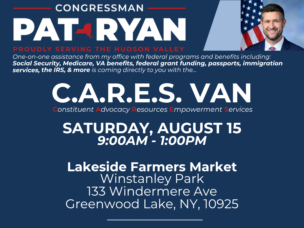 C.A.R.E.S Van (Congressman Pat Ryan) 