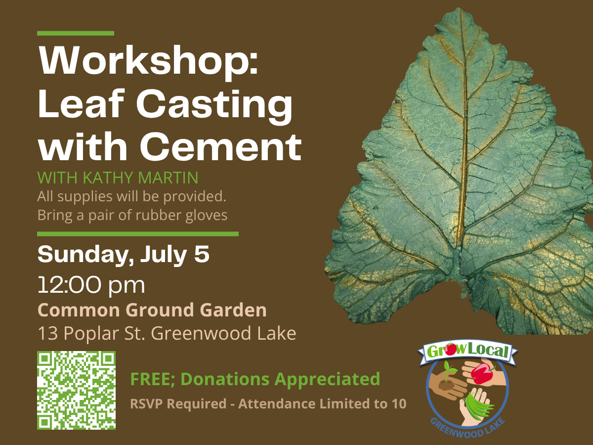Workshop: Leaf Casting with Cement
