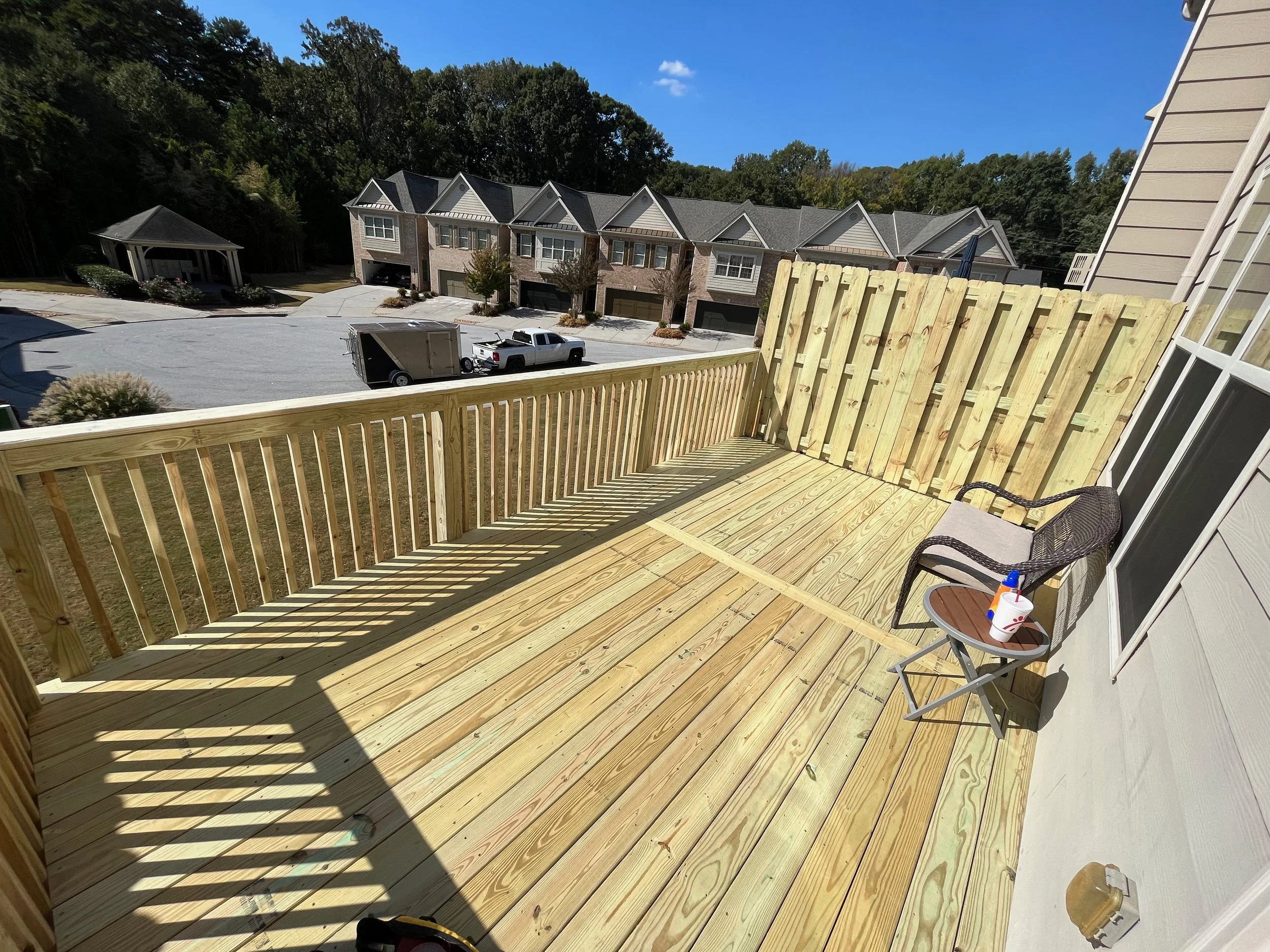 Deck remodel after