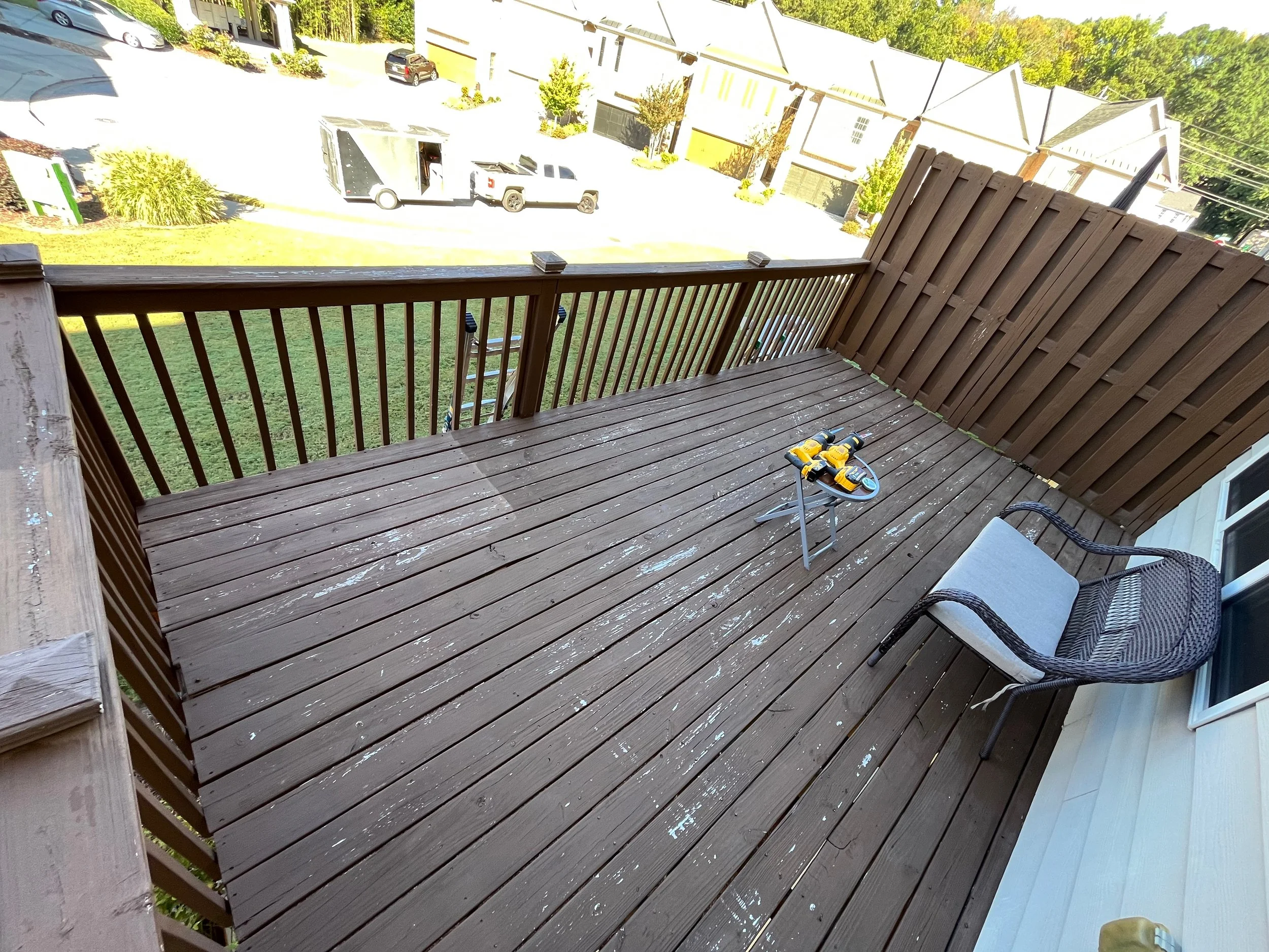 Deck remodel before