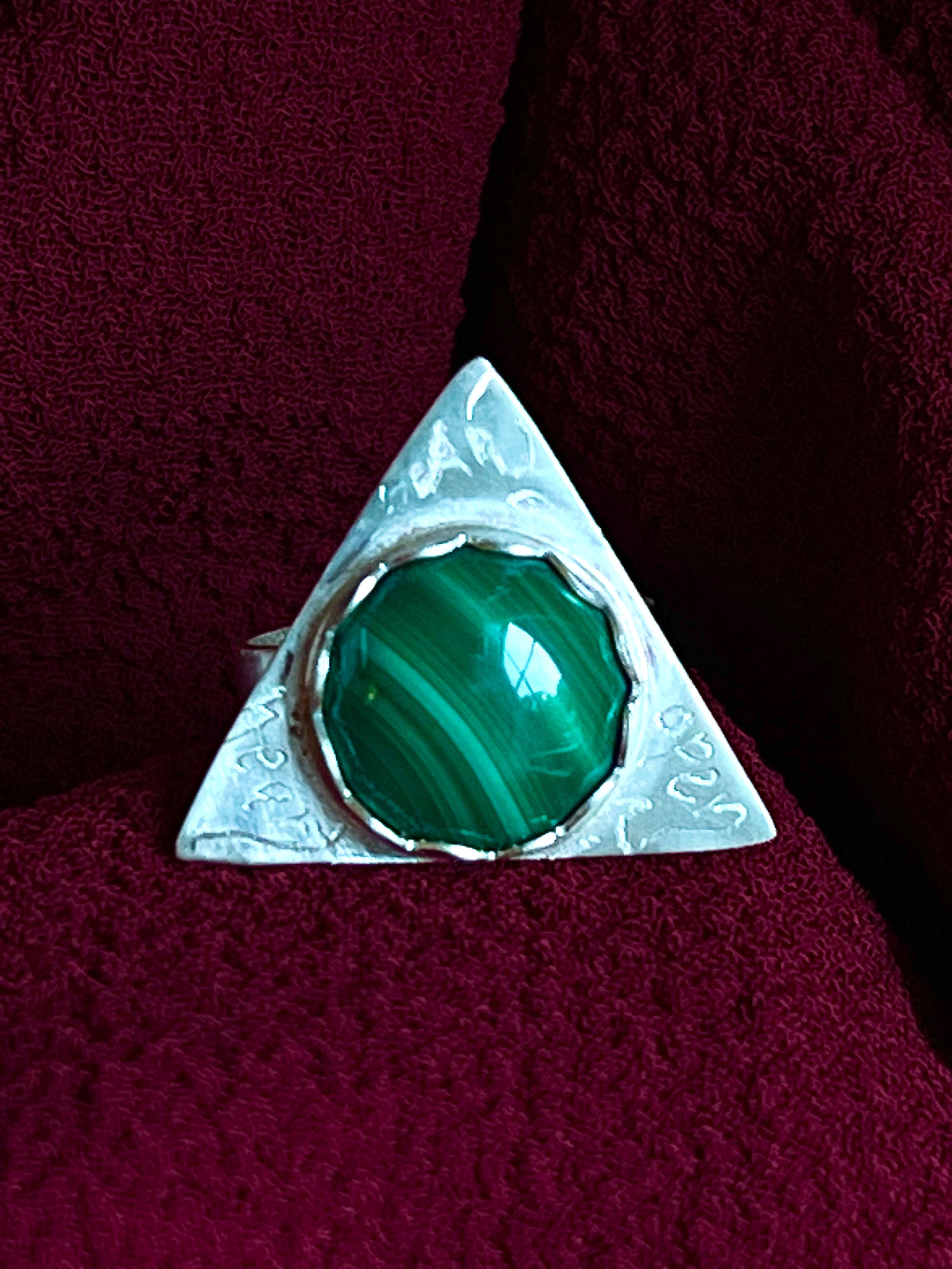 Malachite + Sterling Silver Ring