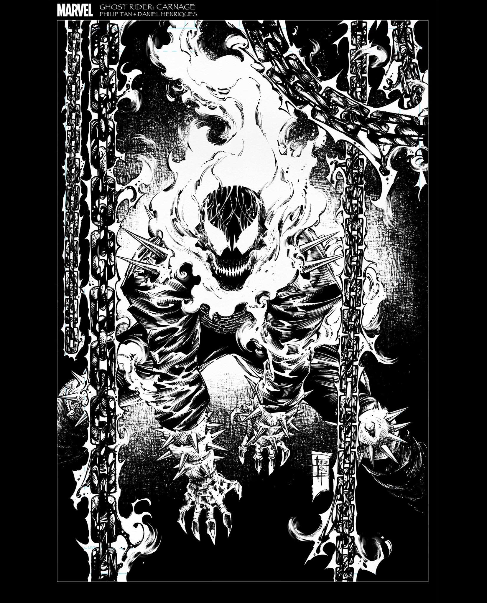 Ghost Rider: Carnage Cover #02. Pencils: Philip Tan Inks: Daniel Henriques.