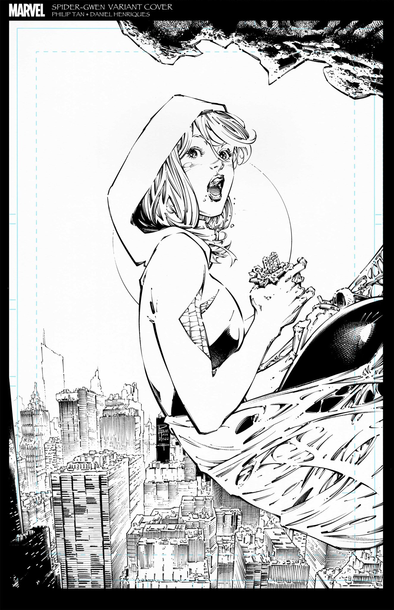Spider Gwen #04 Cover. Pencils: Philip Tan Inks: Daniel Henriques.