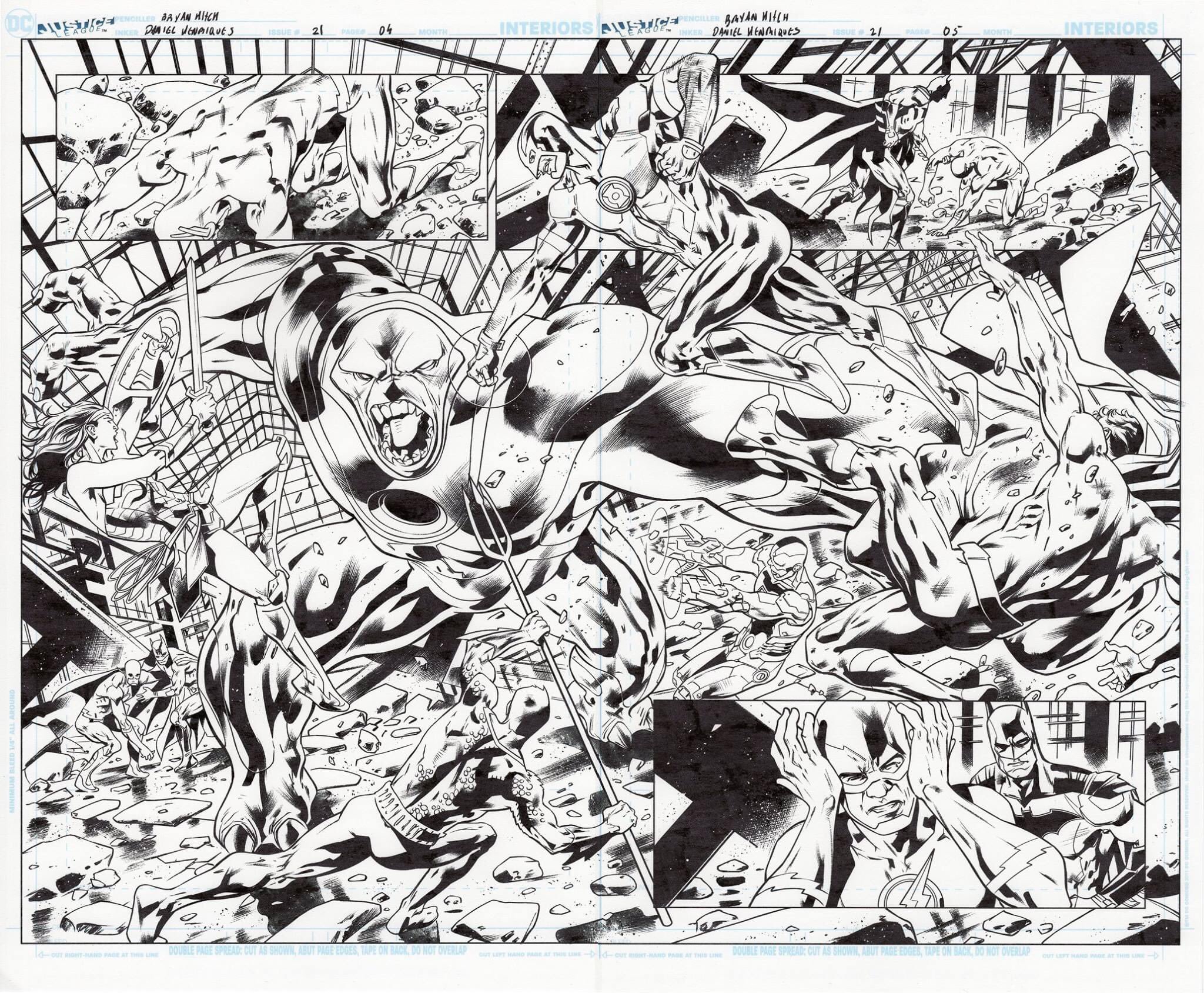 Justice League: Rebirth #21 Pencils: Bryan Hitch Inks: Daniel Henriques.