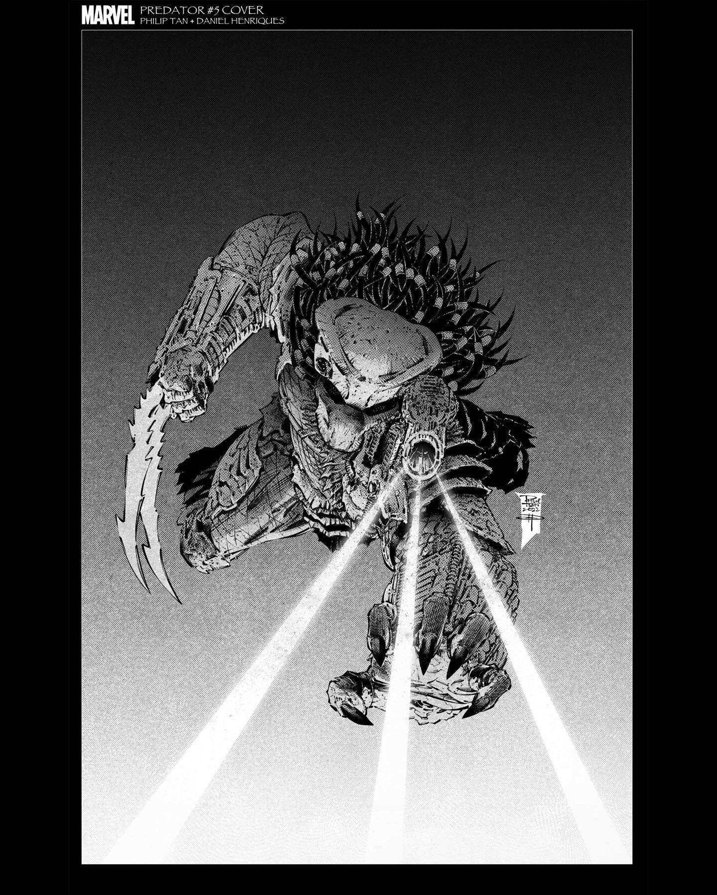 Predator #05 Cover. Pencils: Philip Tan Inks/Zipatones: Daniel Henriques.