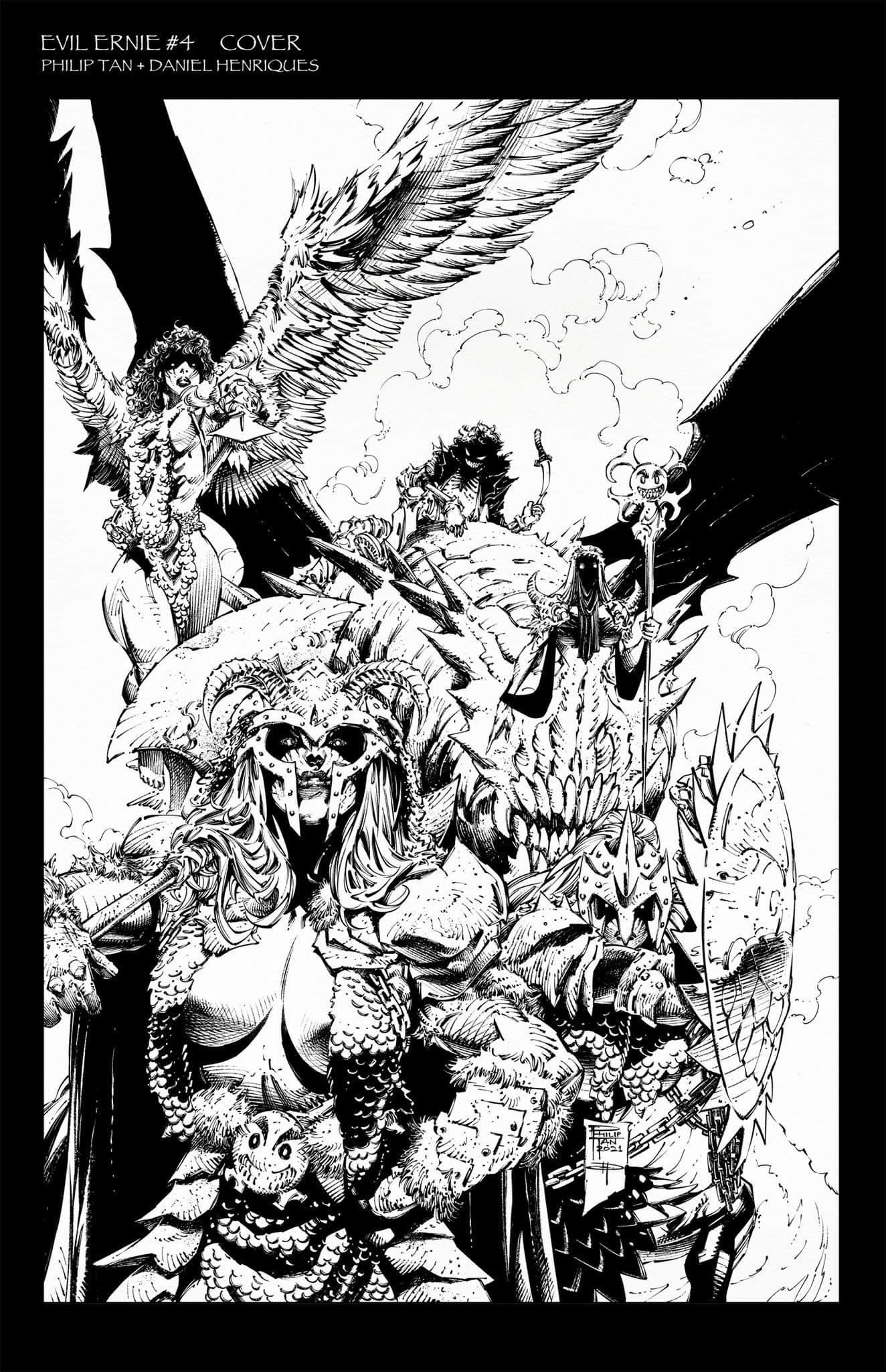 Evil Ernie #4 Cover Pencils: Philip Tan Inks: Daniel Henriques.