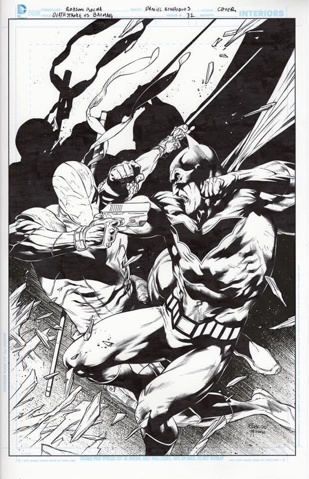Deathstroke vs Batman #32 Cover Pencils: Robson Rocha Inks: Daniel Henriques